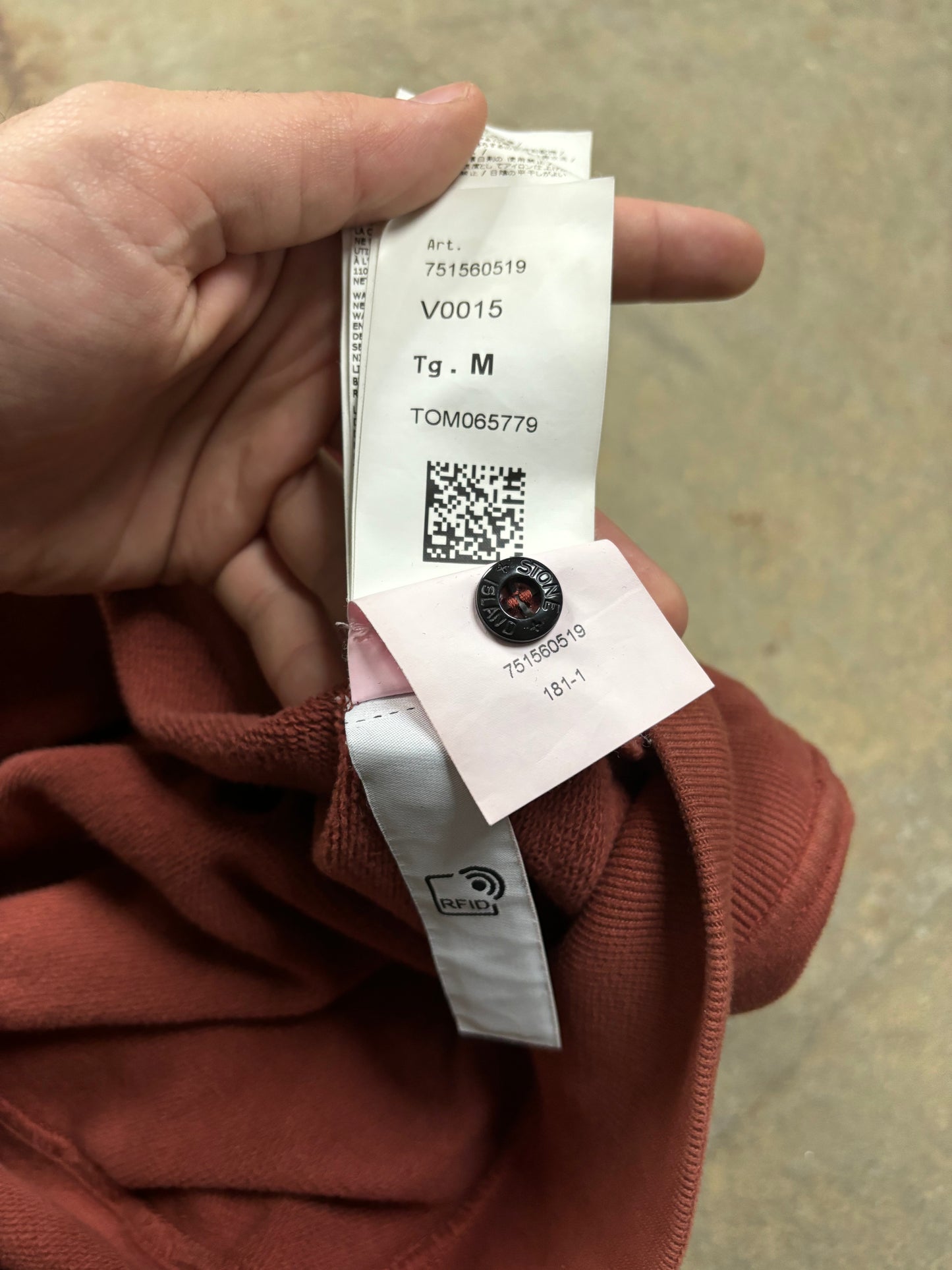 Stone Island Maroon Crewneck Used Medium