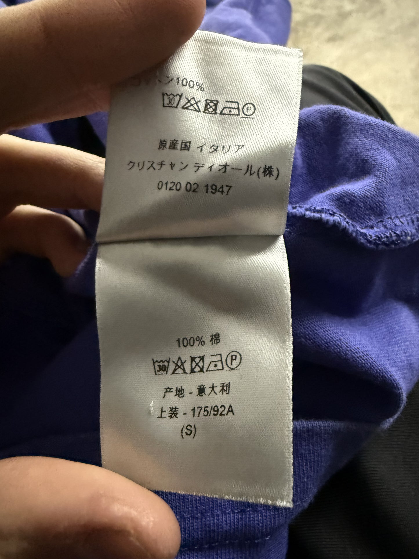 Dior CD Purple Tee Used Small