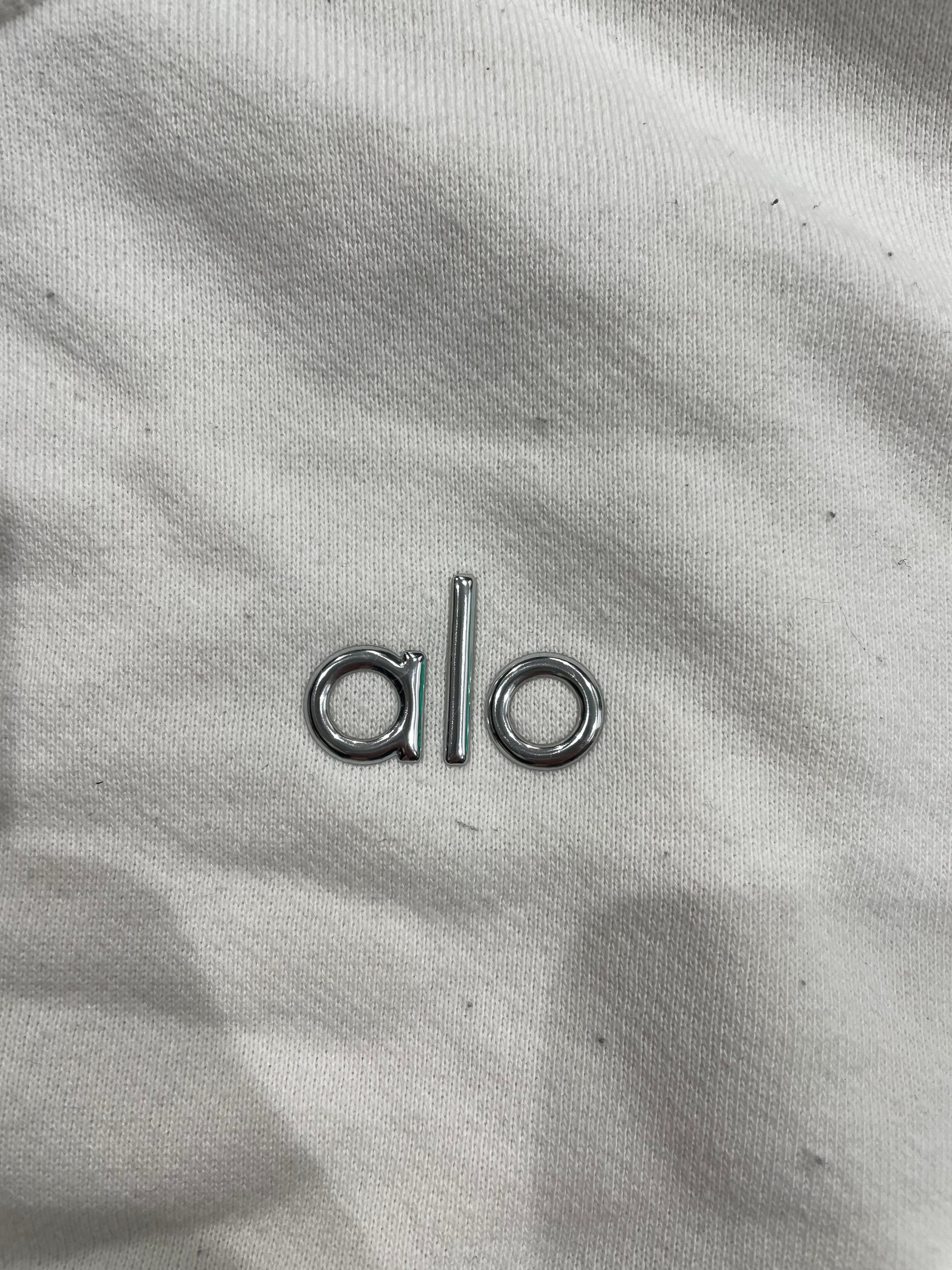 ALO Cream & Silver Sweatsuit