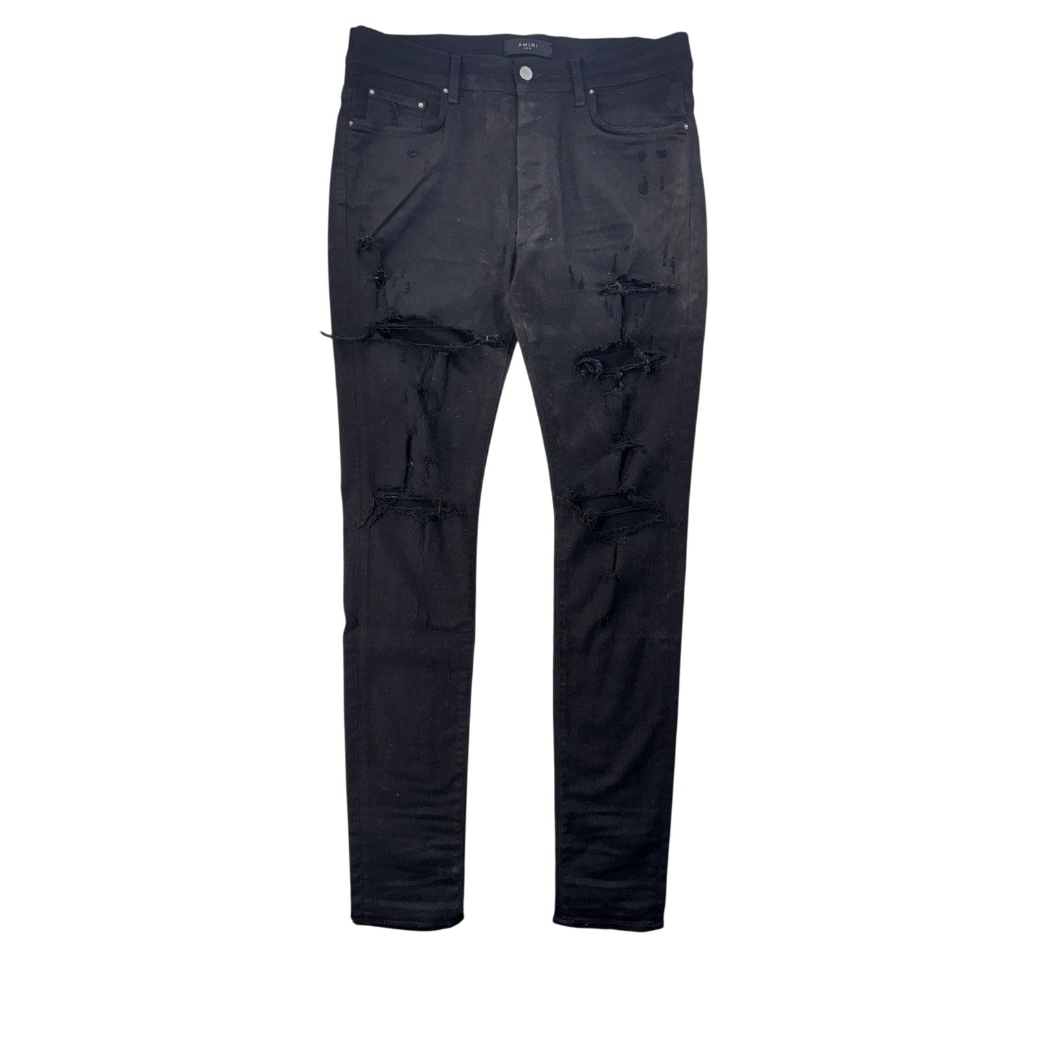 Amiri Ripped Thrasher Black Jeans