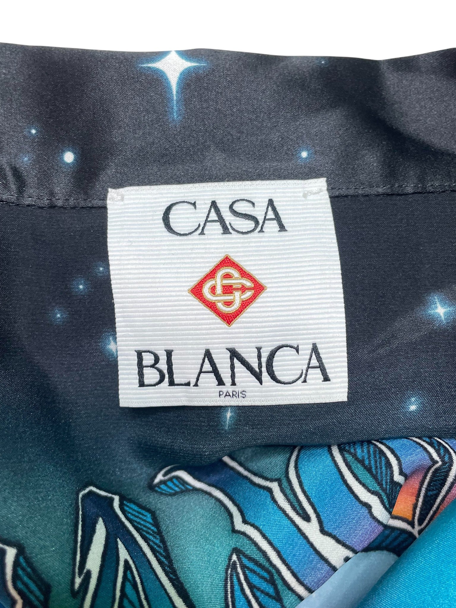 Casablanca Silk La Prem Cuban Collar Button Up