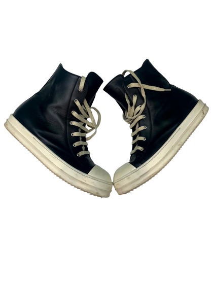 Rick Owens Ramone Hi Black Sneakers