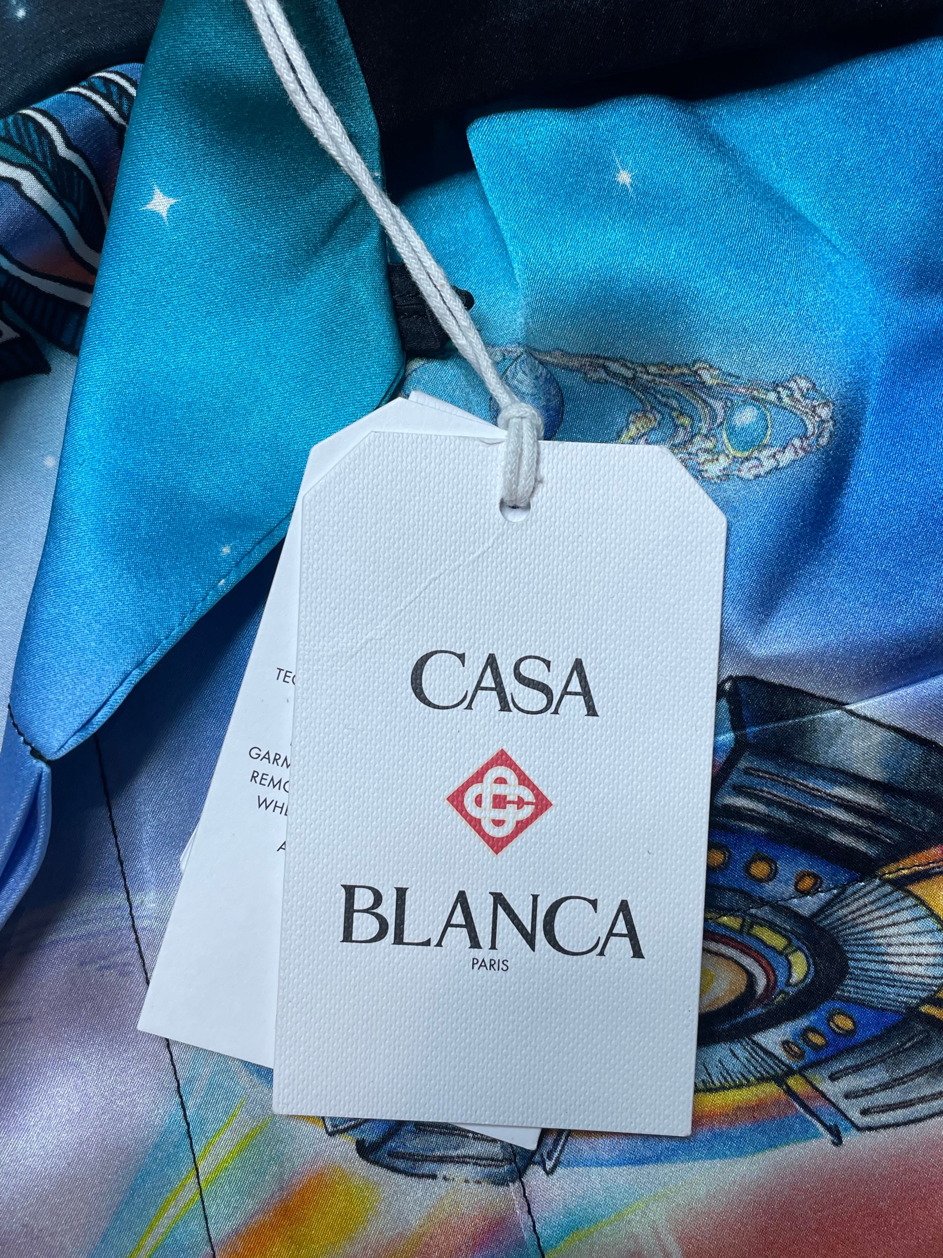 Casablanca Silk La Prem Cuban Collar Button Up