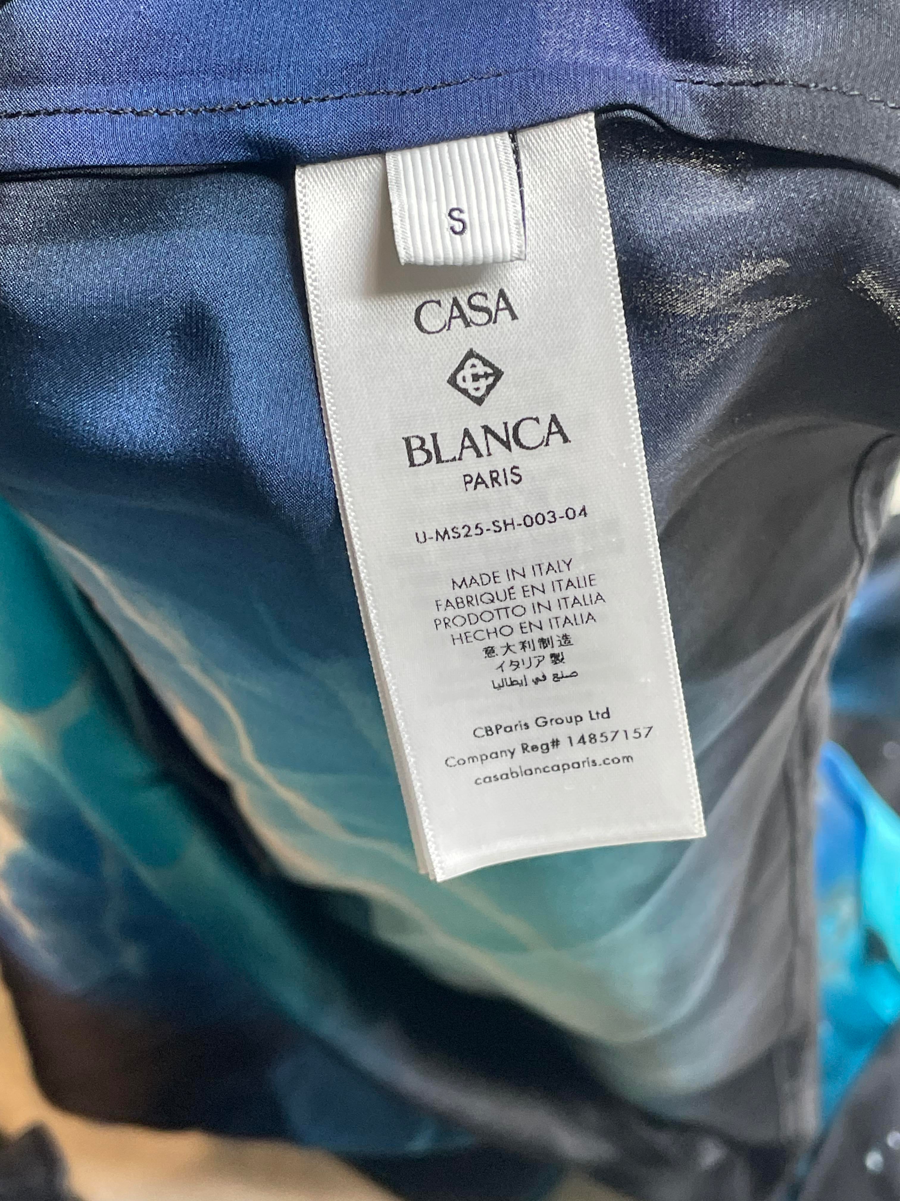 Casablanca Silk La Prem Cuban Collar Button Up