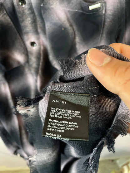 Amiri Black Purple Flannel Used Small