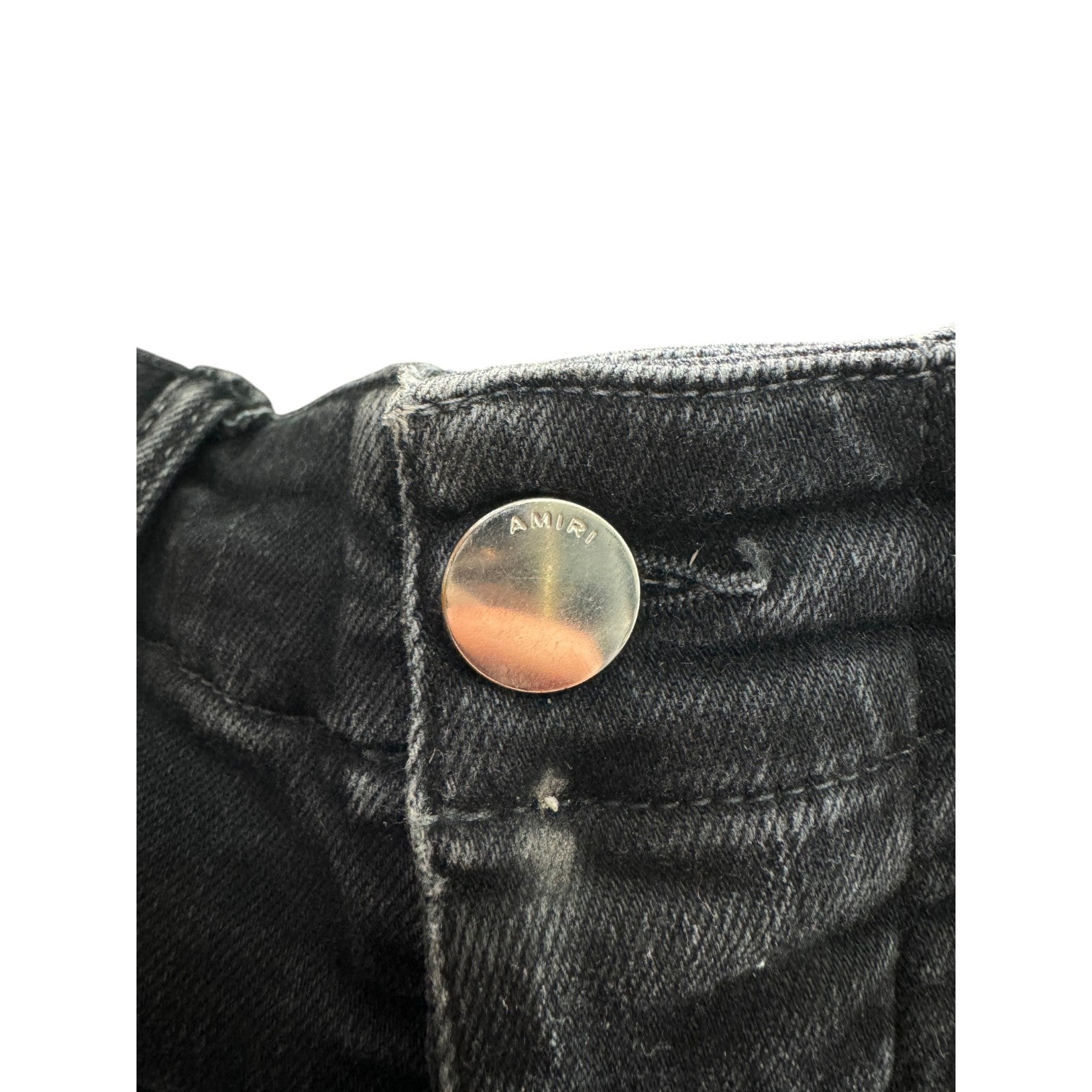 Amiri Denim Black Wash Cargo Pants