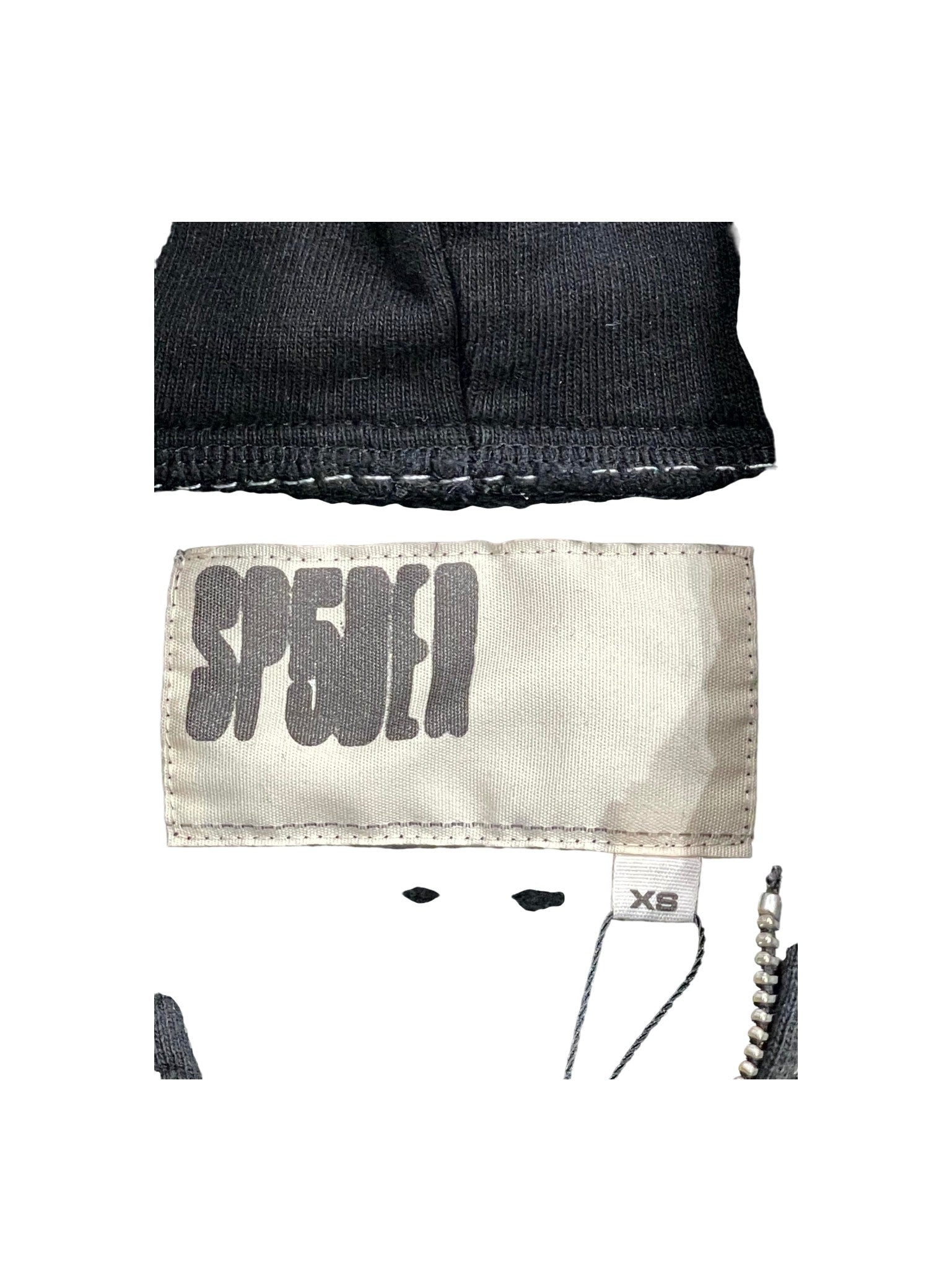 Sp5der "Studded" Zip Up Black & Yellow Hoodie