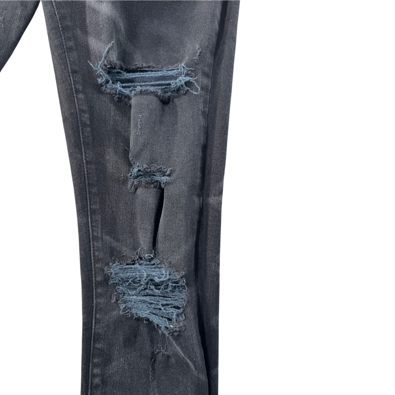 Amiri Embroidered Side Logo (Altered Fits 29) Black Wash Jeans