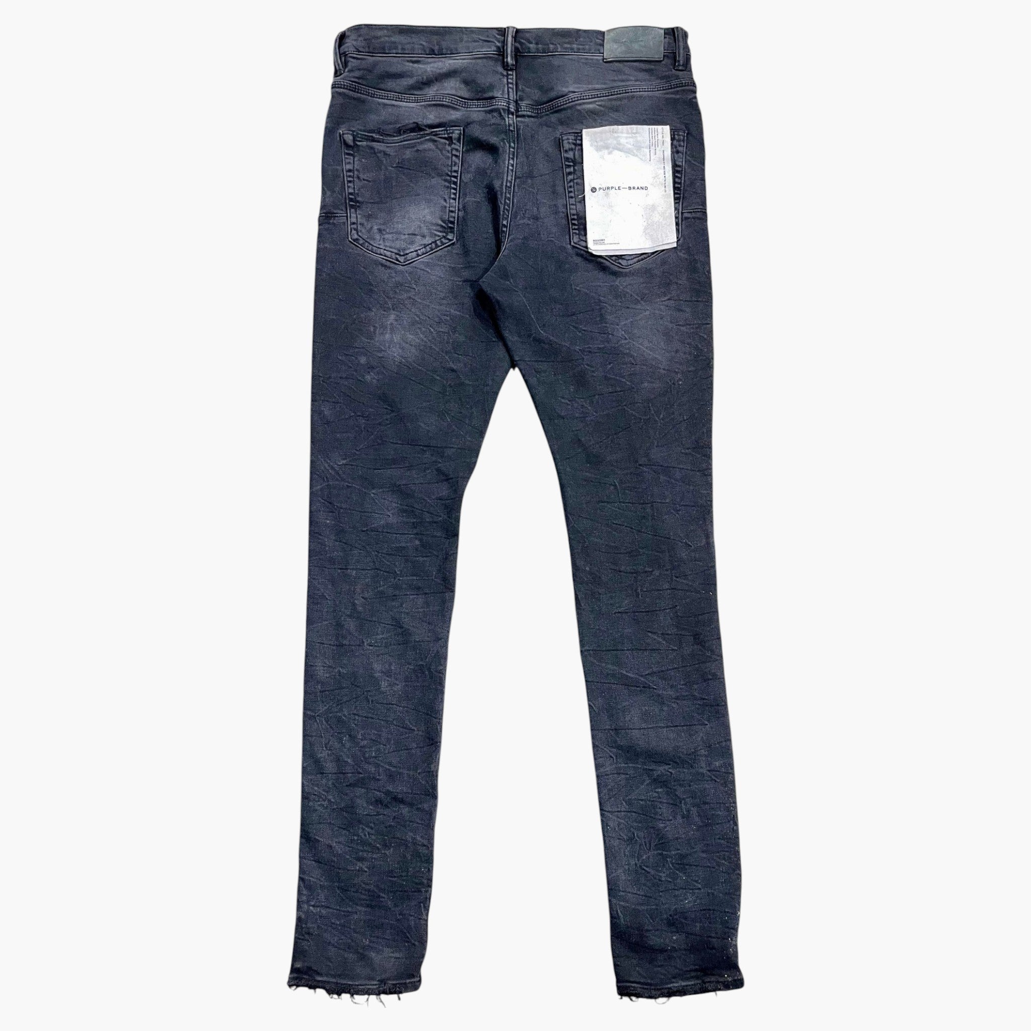 Purple Brand Knee Blowout Black Wash Jeans