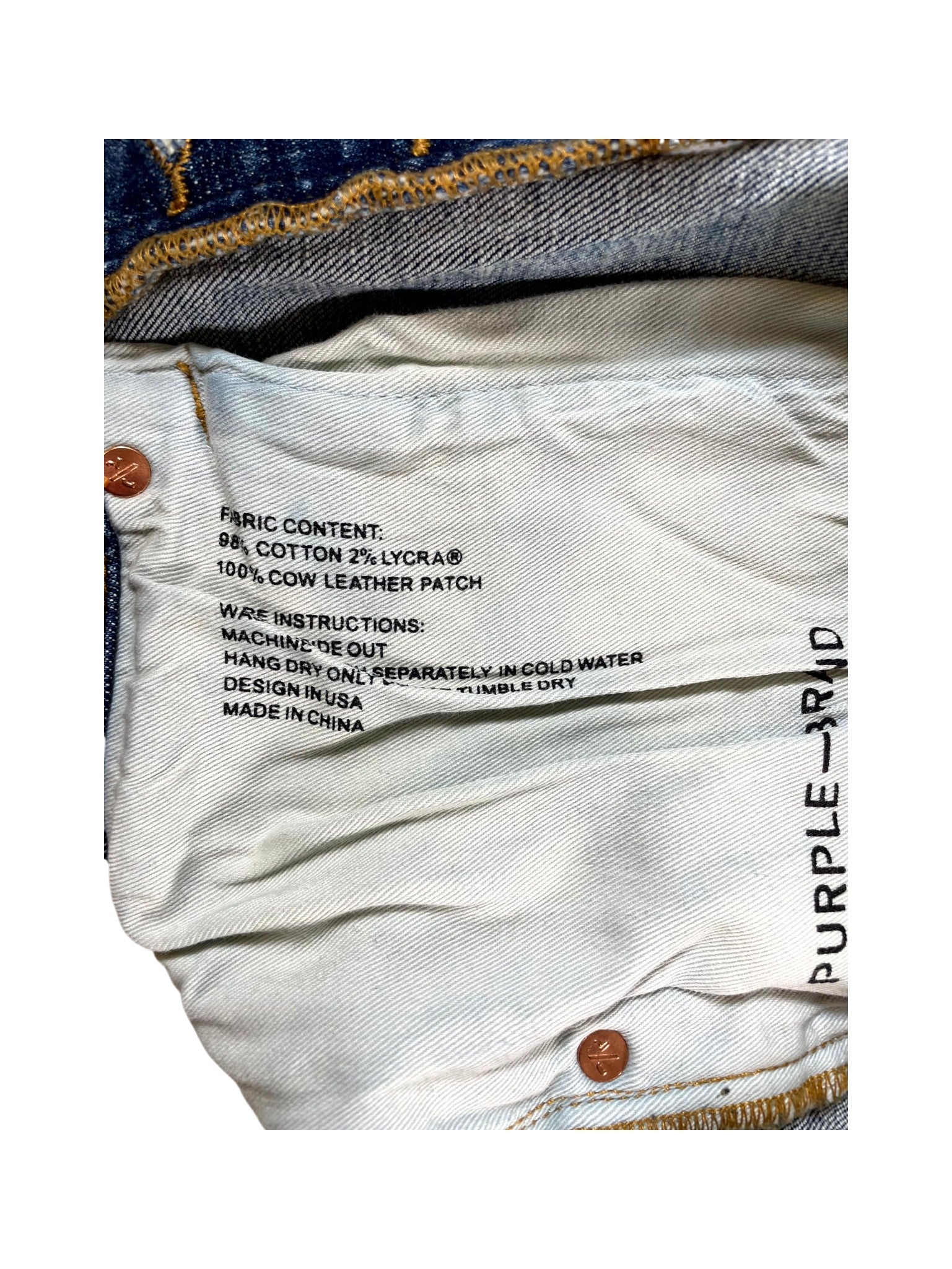 Purple Brand "Paint Splatte" Light Wash Jeans