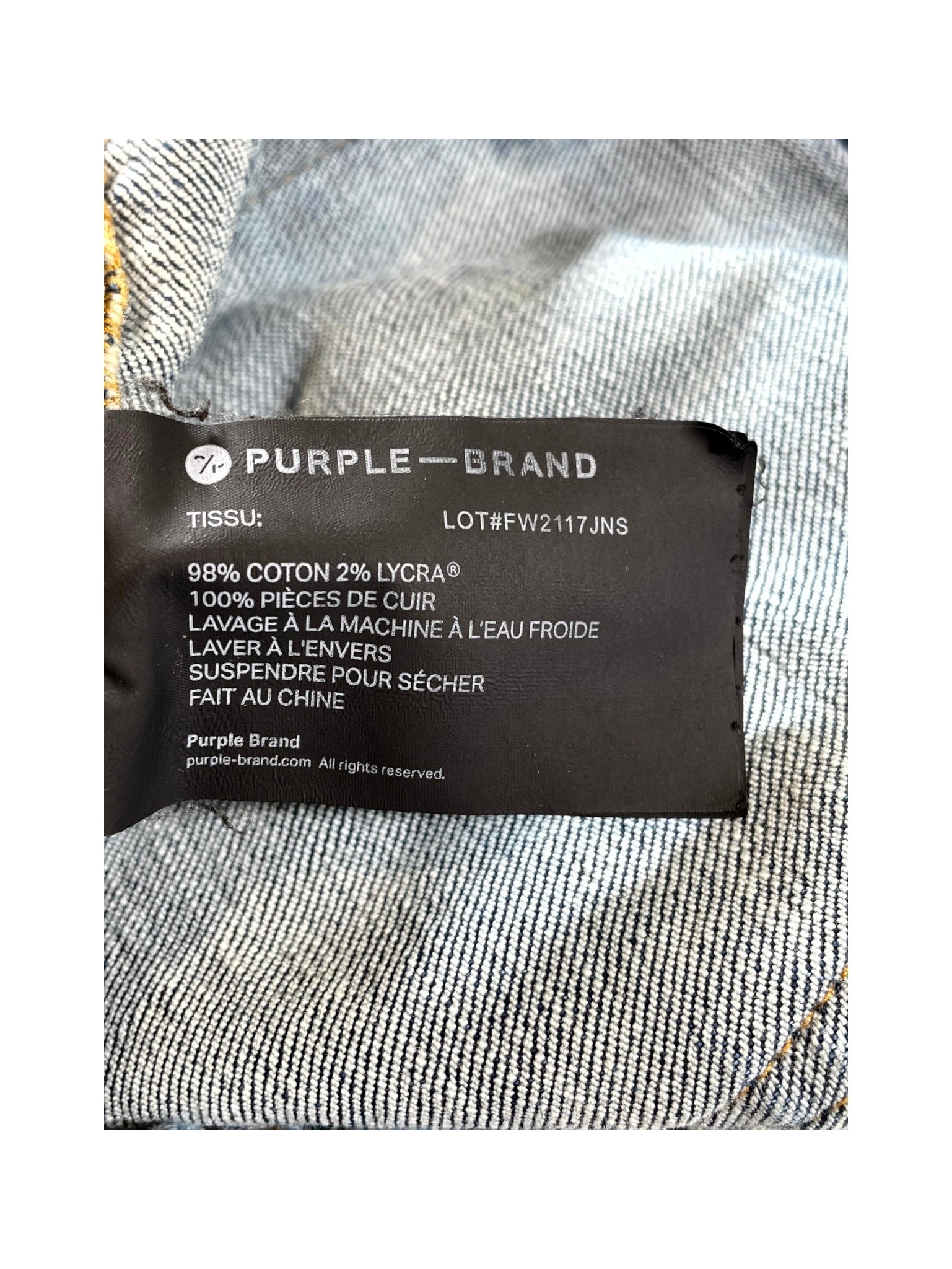Purple Brand "Paint Splatte" Light Wash Jeans