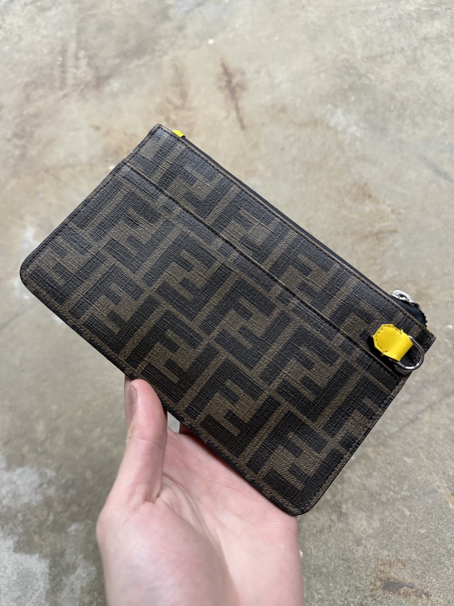 Fendi Wallet Brown All Over Yellow Used OS