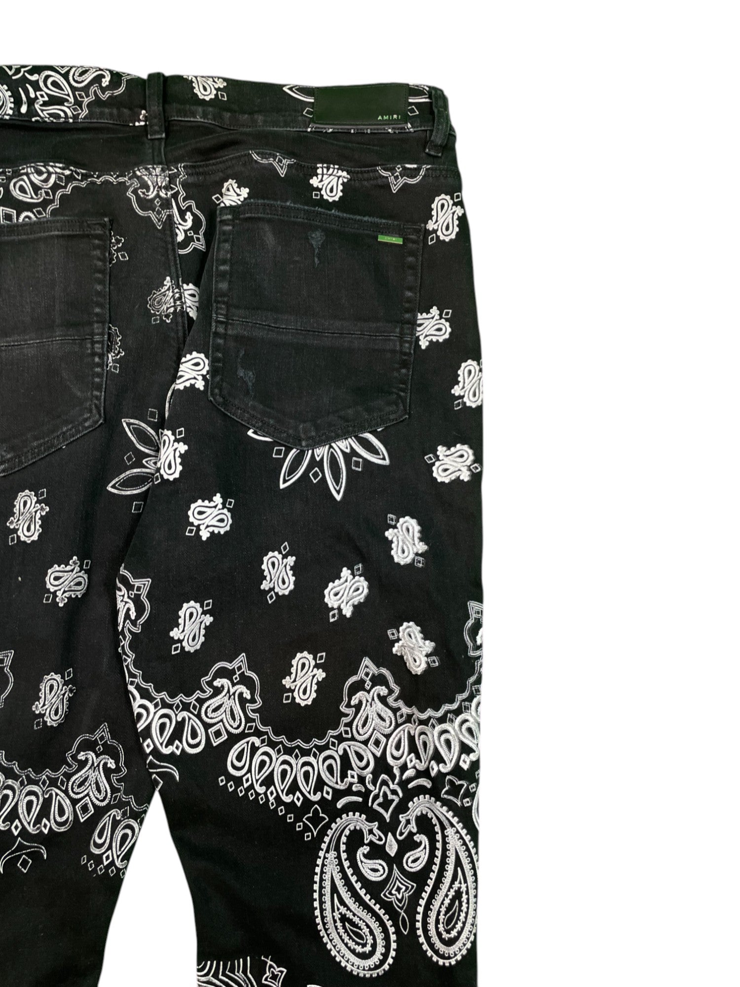 Amiri Black Paisley Jeans