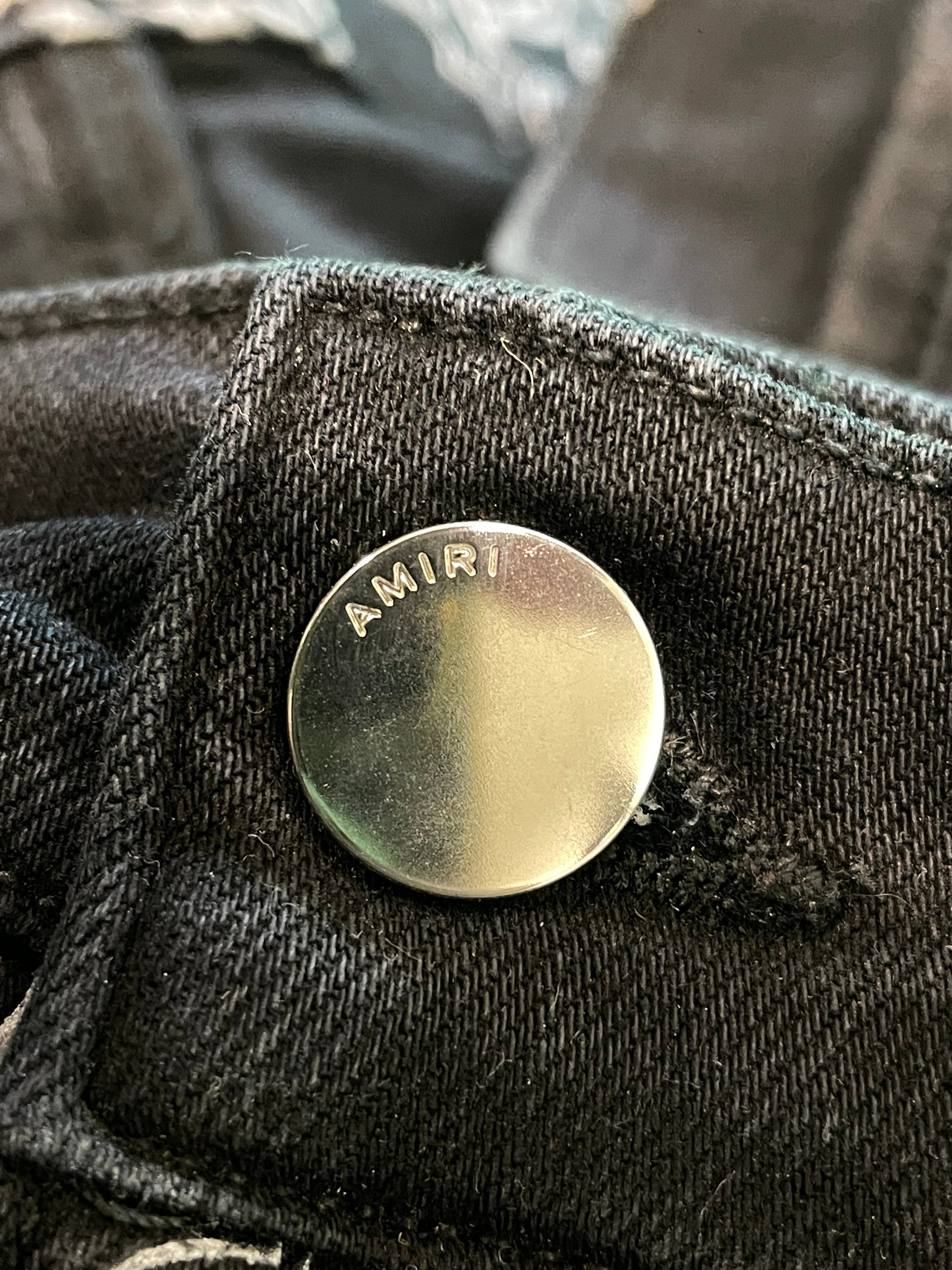 Amiri Black Paisley Jeans