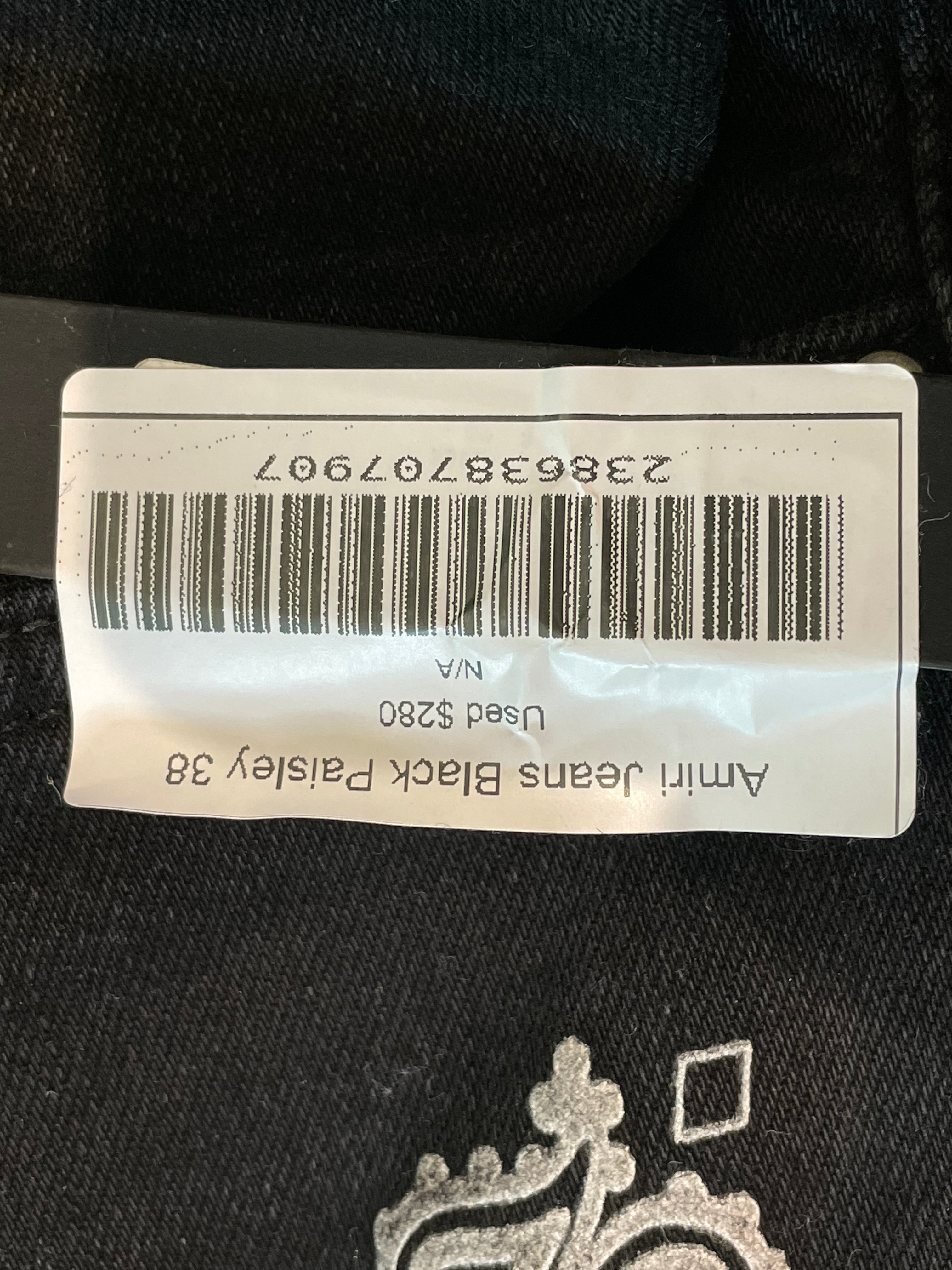 Amiri Black Paisley Jeans