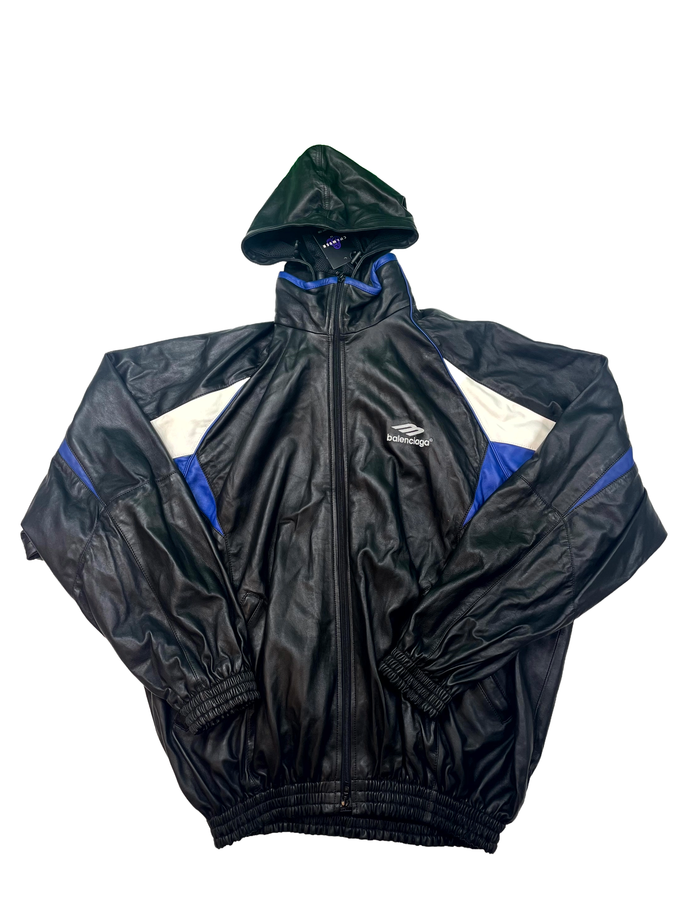 Balenciaga Leather Blue Stripe (2) Jacket