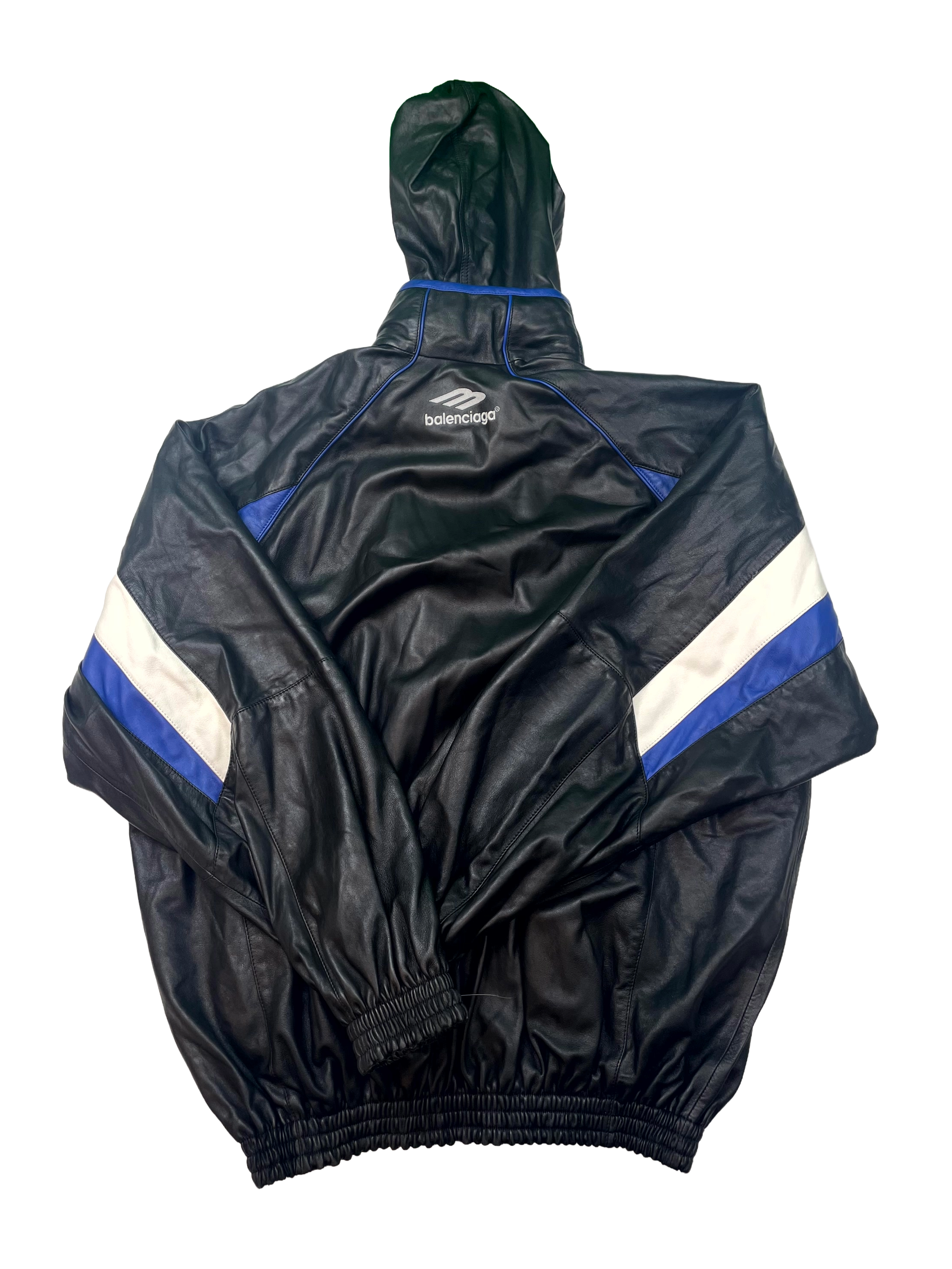 Balenciaga Leather Blue Stripe (2) Jacket