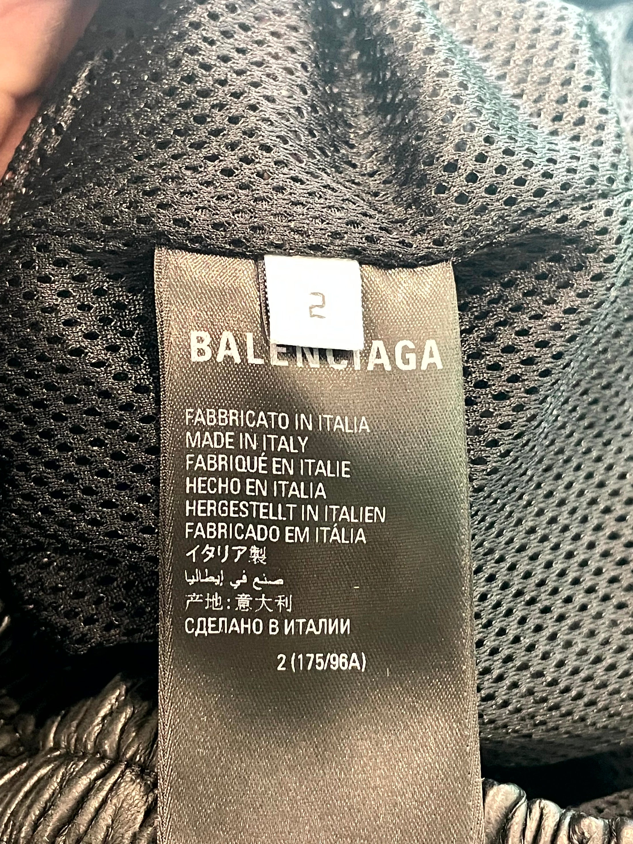 Balenciaga Leather Blue Stripe (2) Jacket