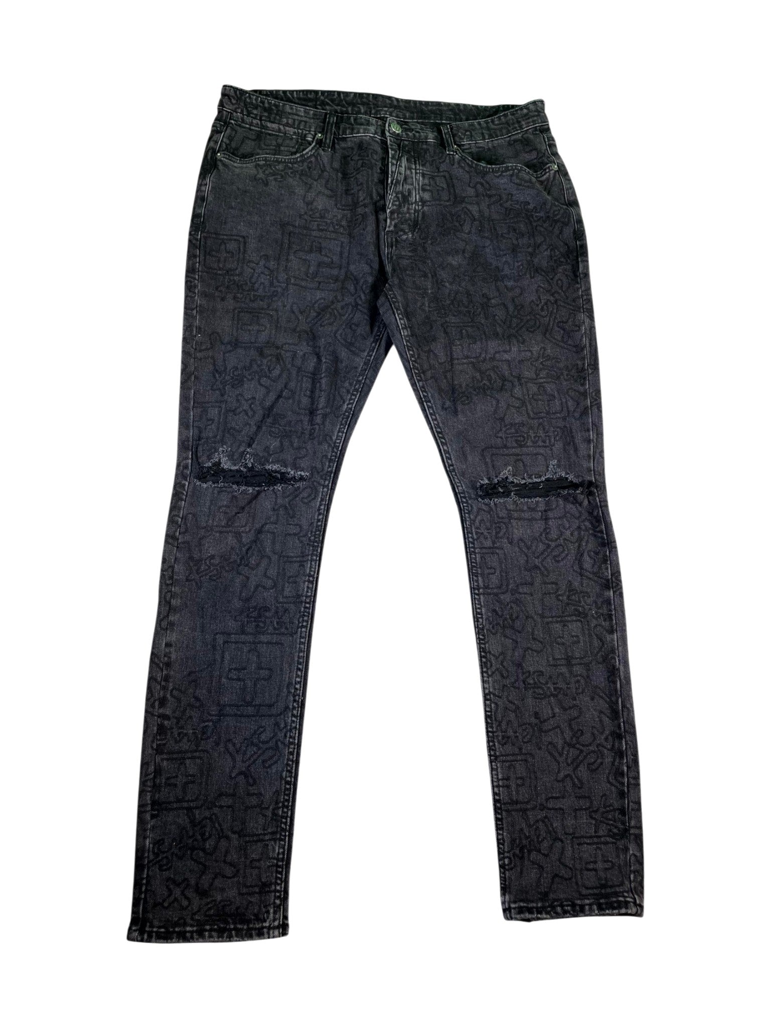 Ksubi "All Over Logo" Black Jeans