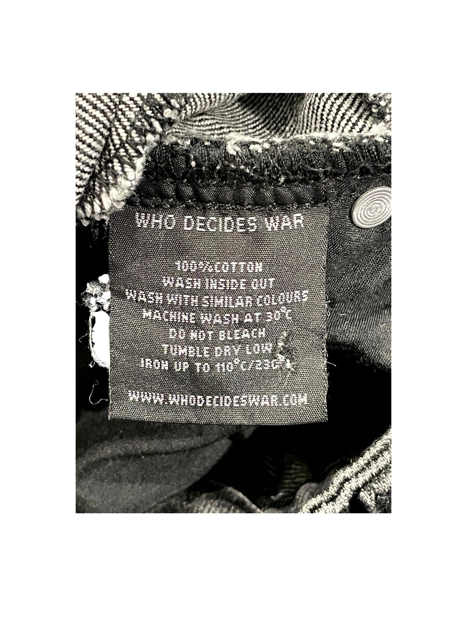 Who Decides War Distressed  Black & Purple Jeans
