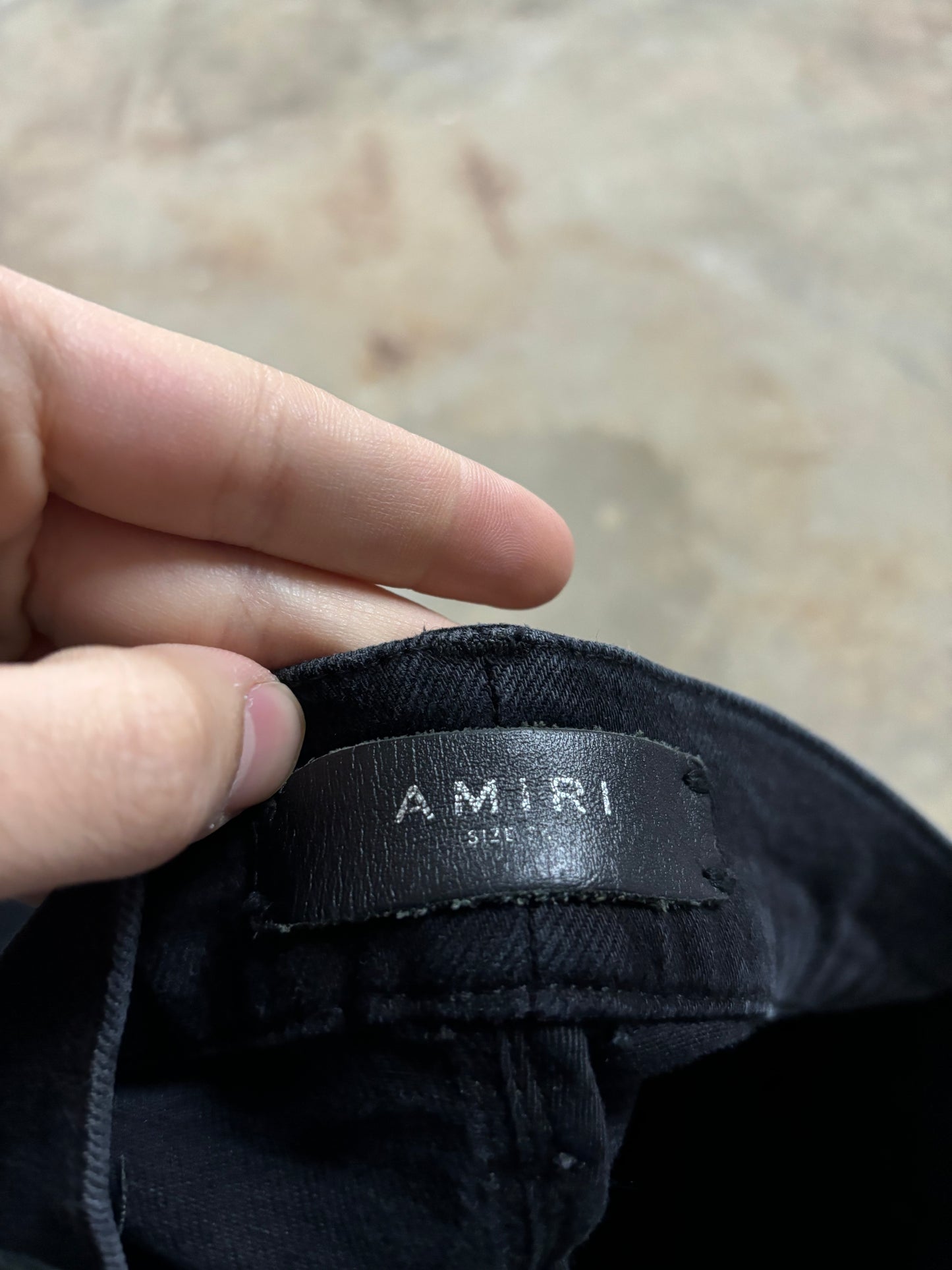 Amiri Jeans Black Blue Stripe Used 34