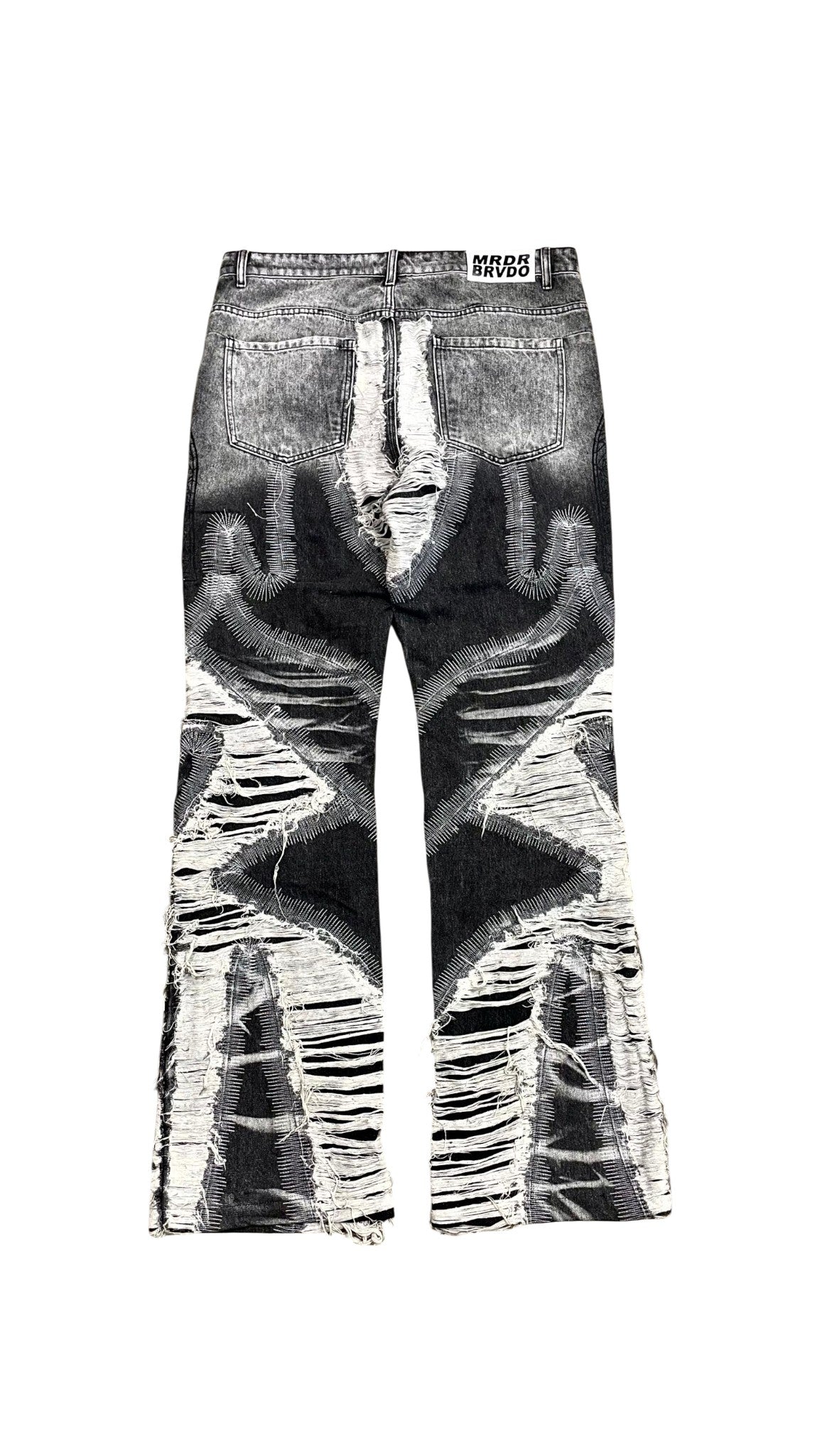 Who Decides War Distressed Black Wash Jeans