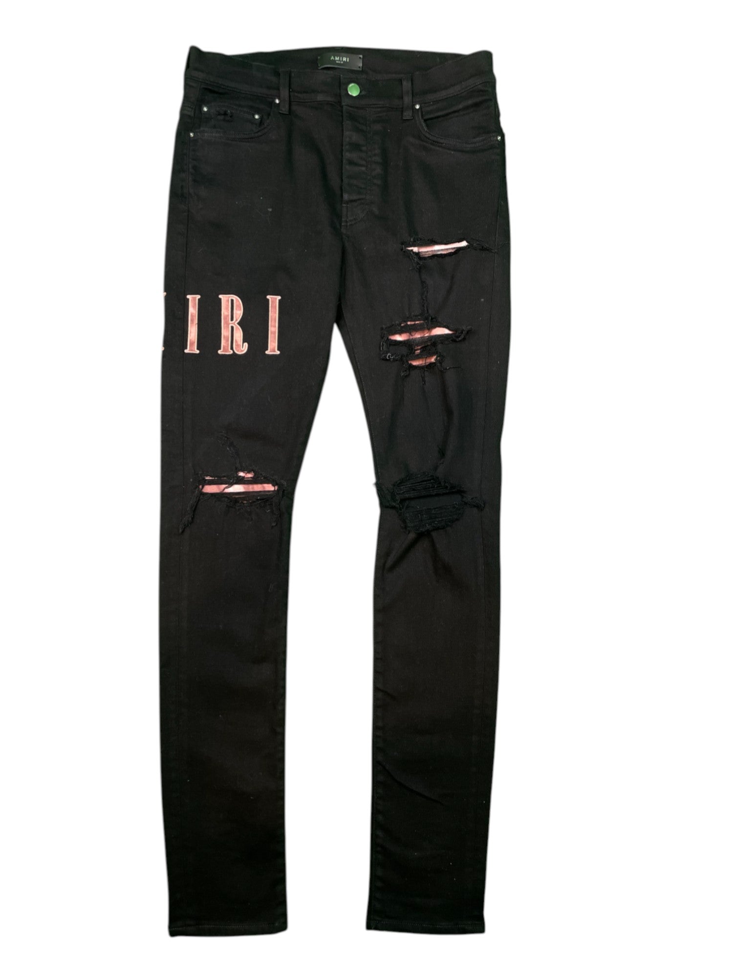 Amiri Clay Side Logo Black Jeans