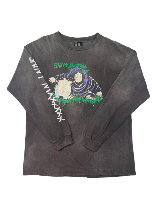 Saint Mxxxxxx Learn To Live Grey Long Sleeve