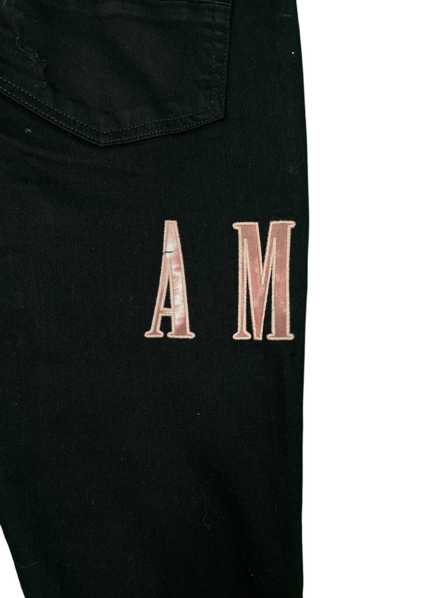 Amiri Clay Side Logo Black Jeans
