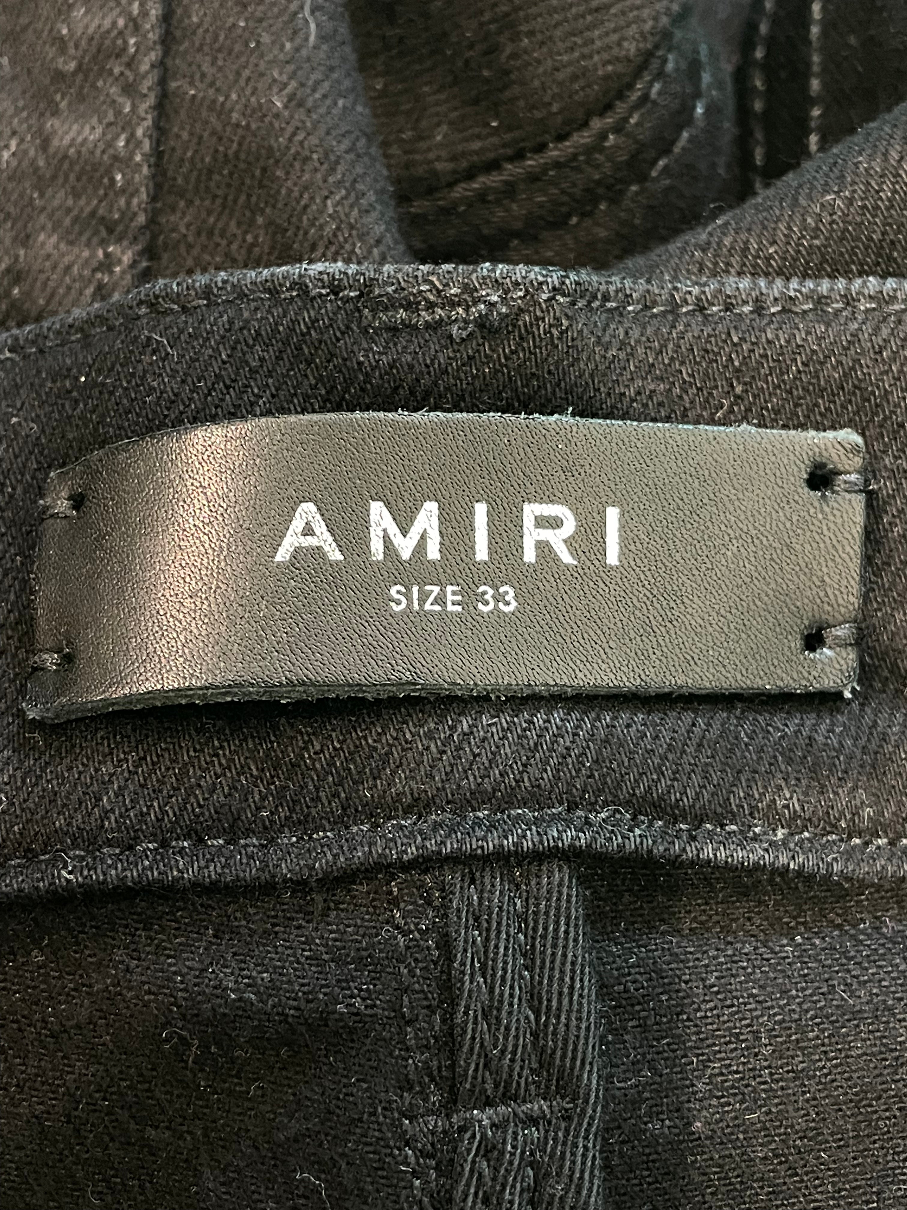 Amiri Clay Side Logo Black Jeans