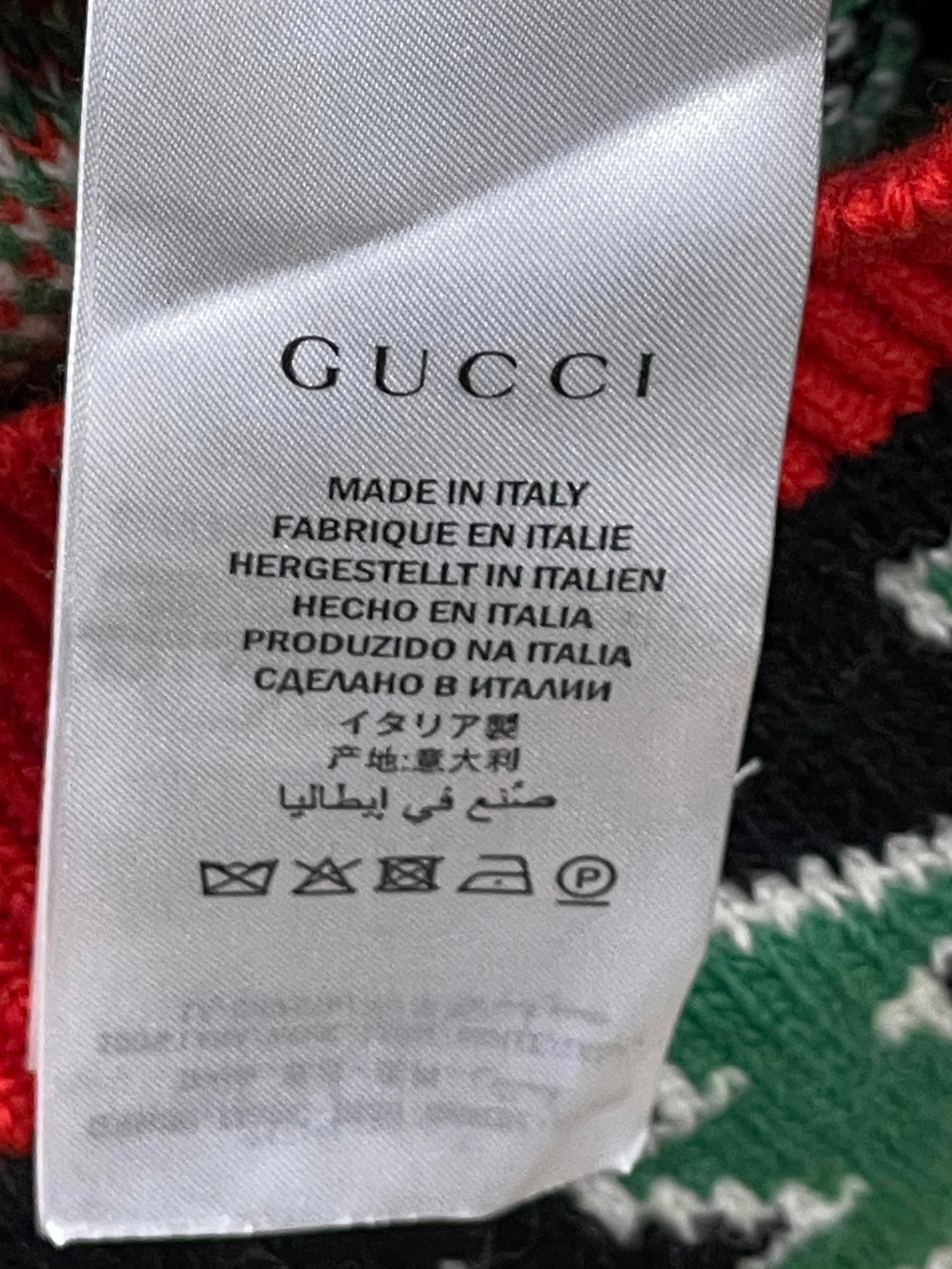 Gucci Kingsnake Black Red & Green Cardigan