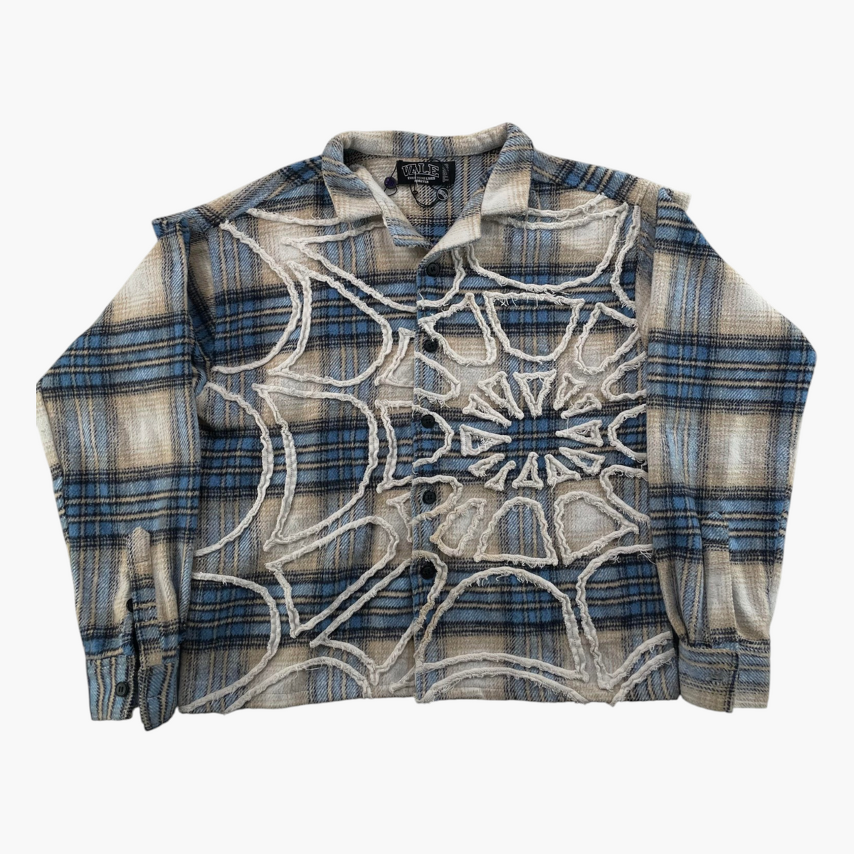 Vale Web Blue & Cream Flannel