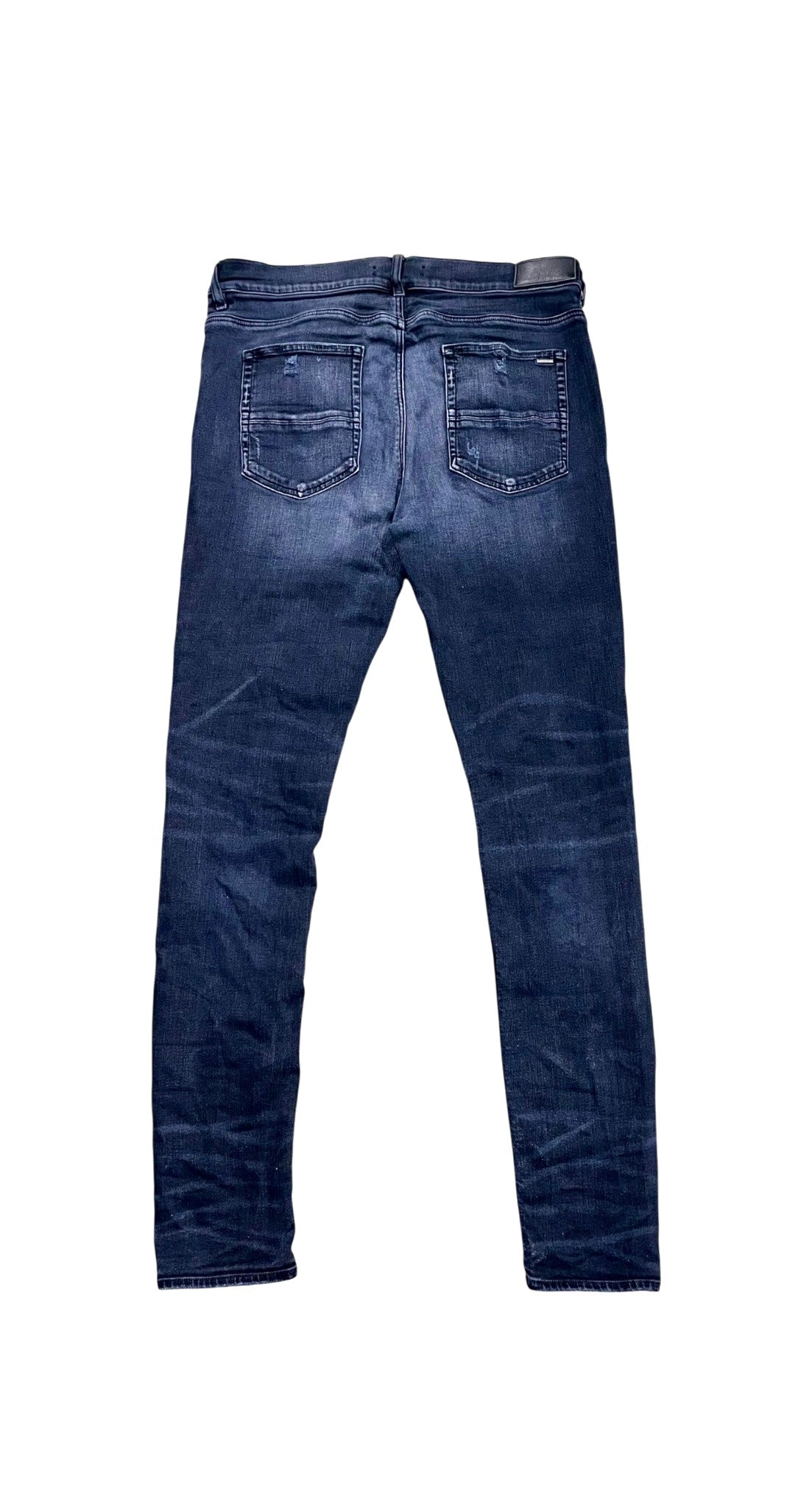 Amiri Plaid Thrasher Patch (Repaired) Black Wash Jeans