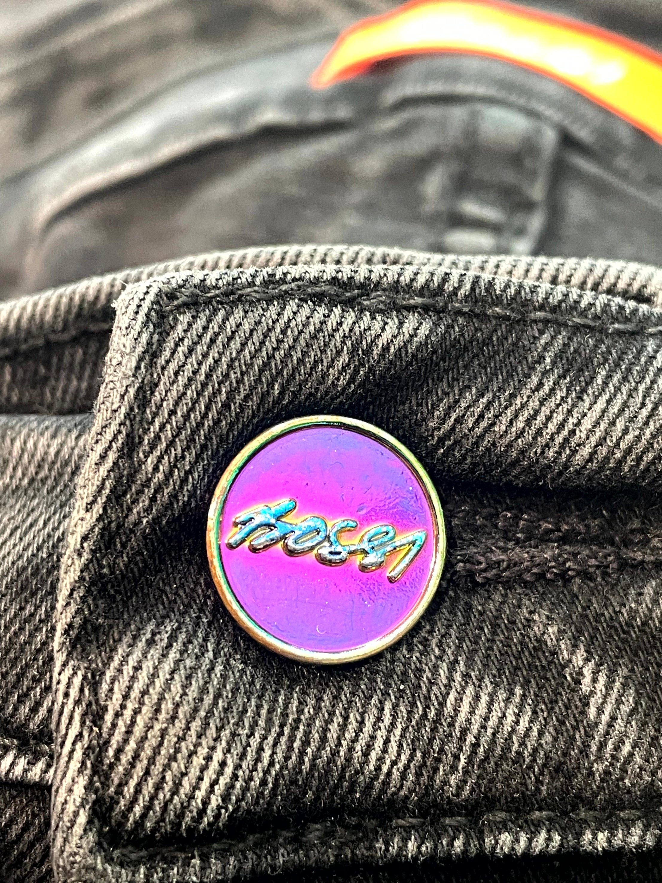 Bossi Black Metal Plate Jeans