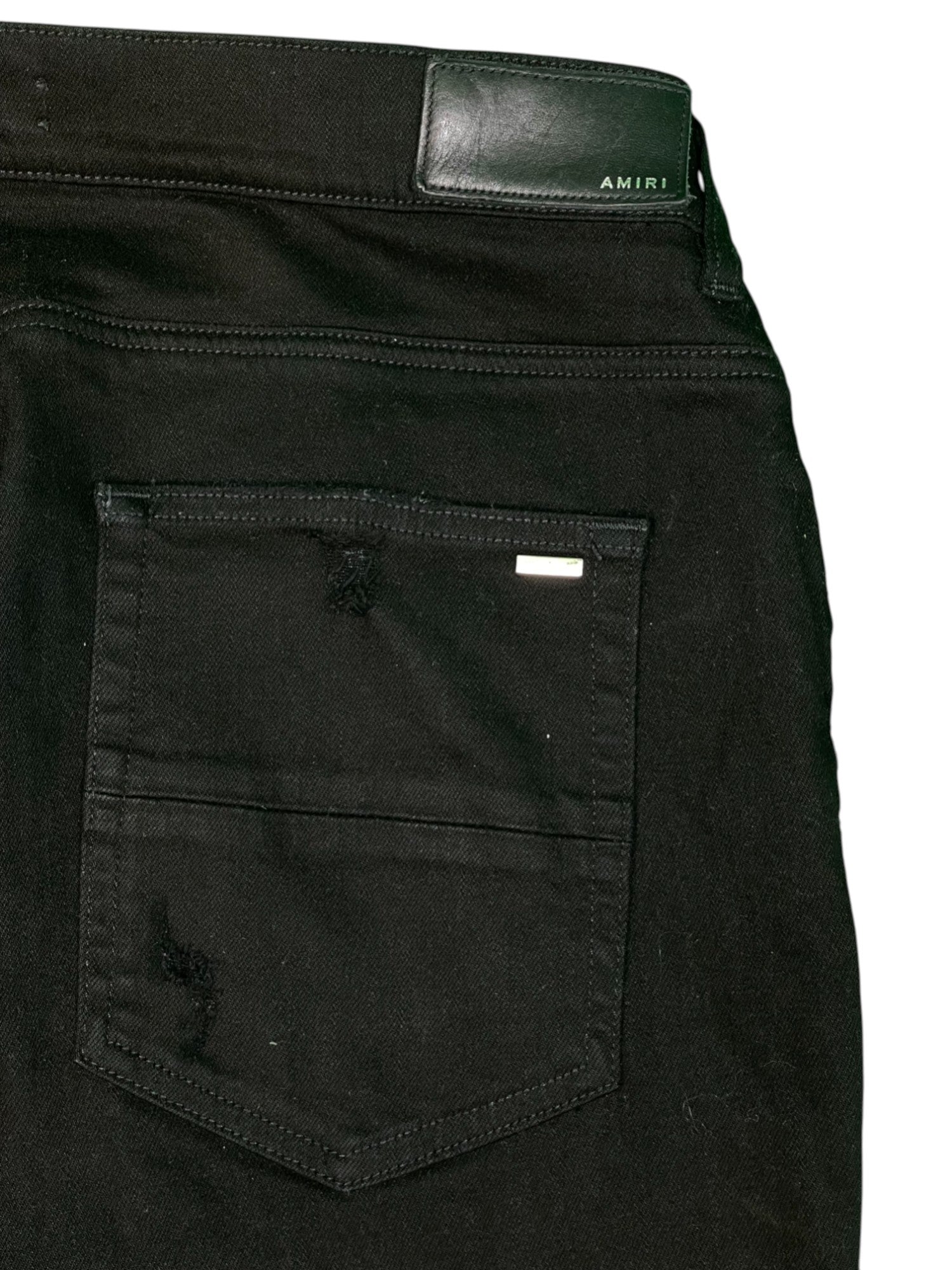 Amiri MX1 Gold Patch Black Jeans