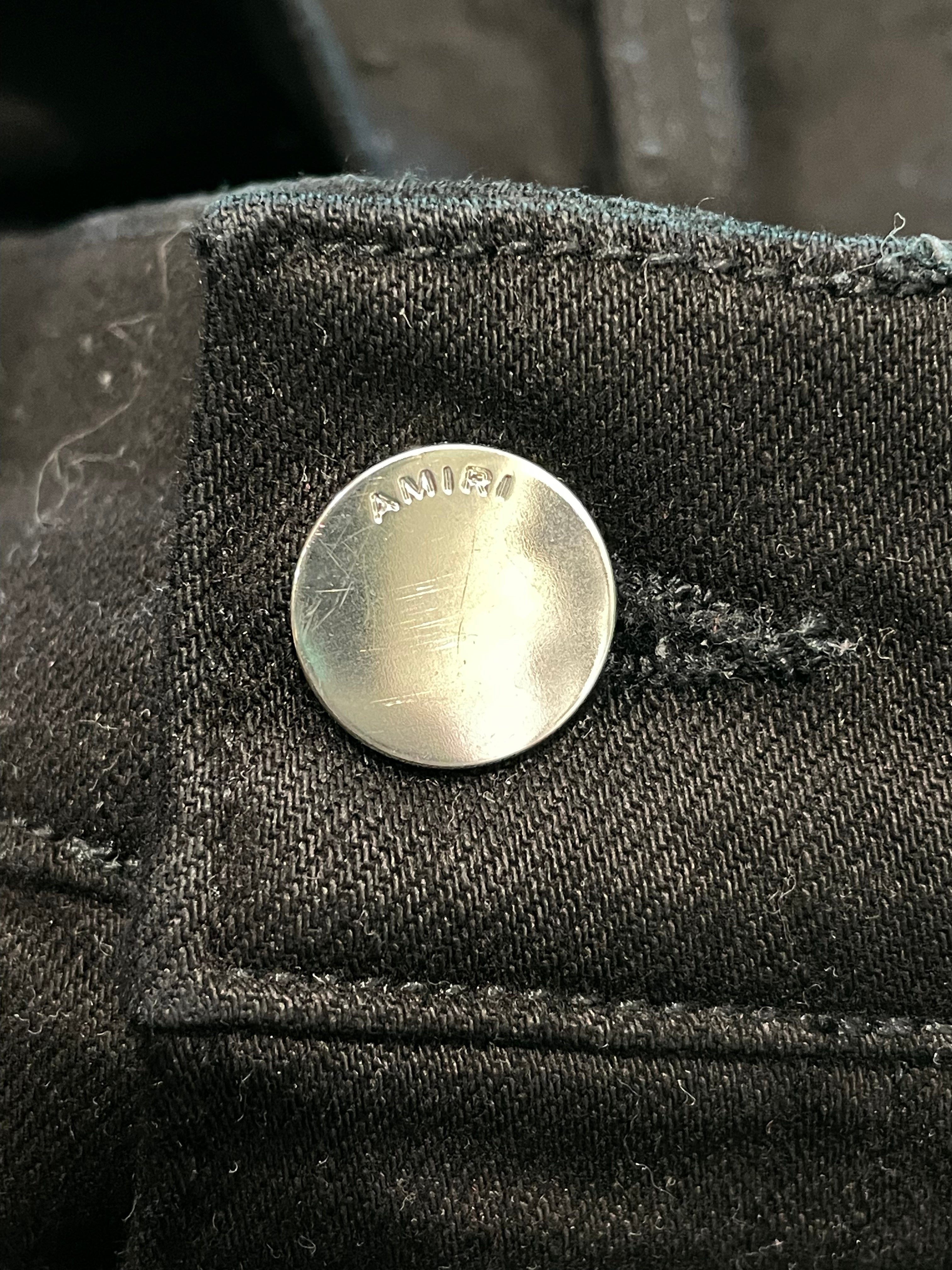 Amiri MX1 Gold Patch Black Jeans