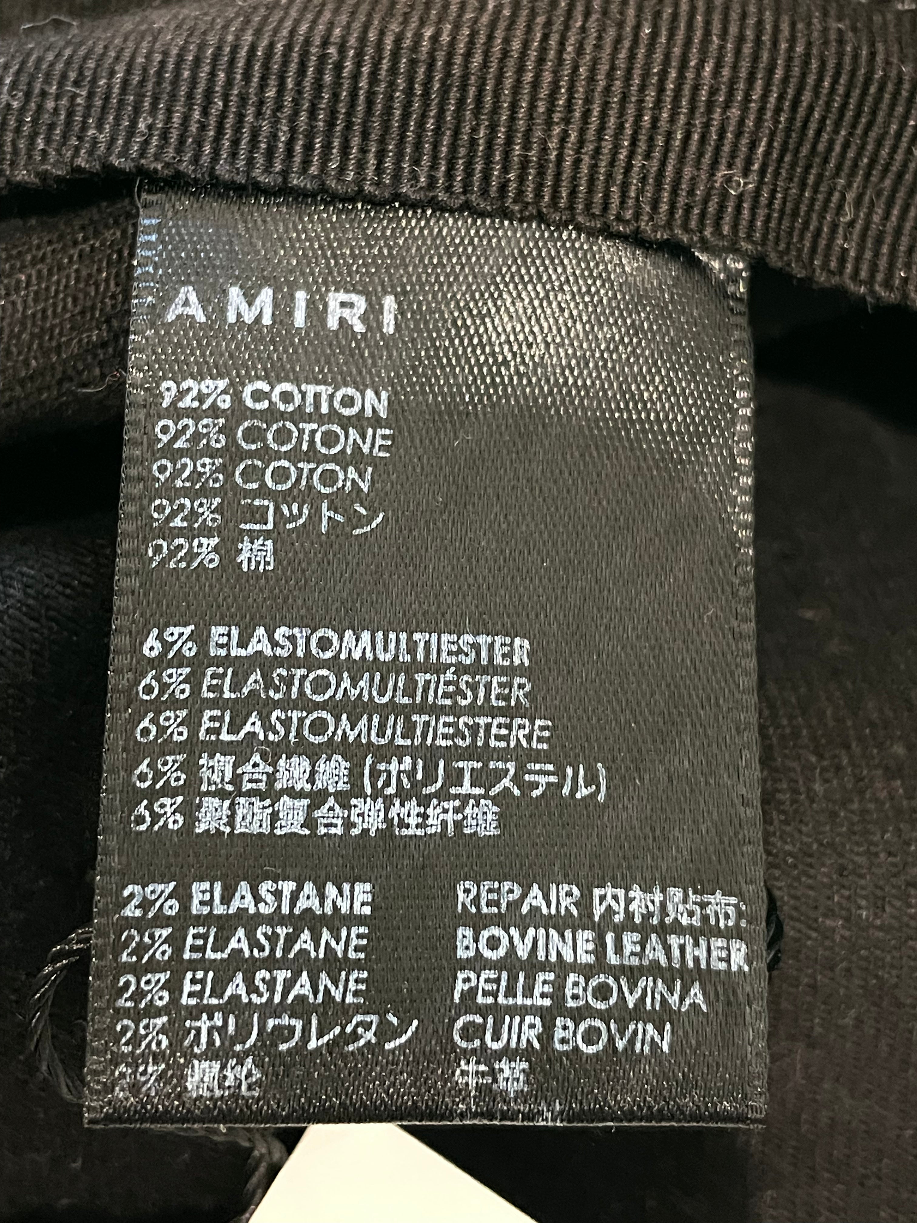 Amiri MX1 Gold Patch Black Jeans