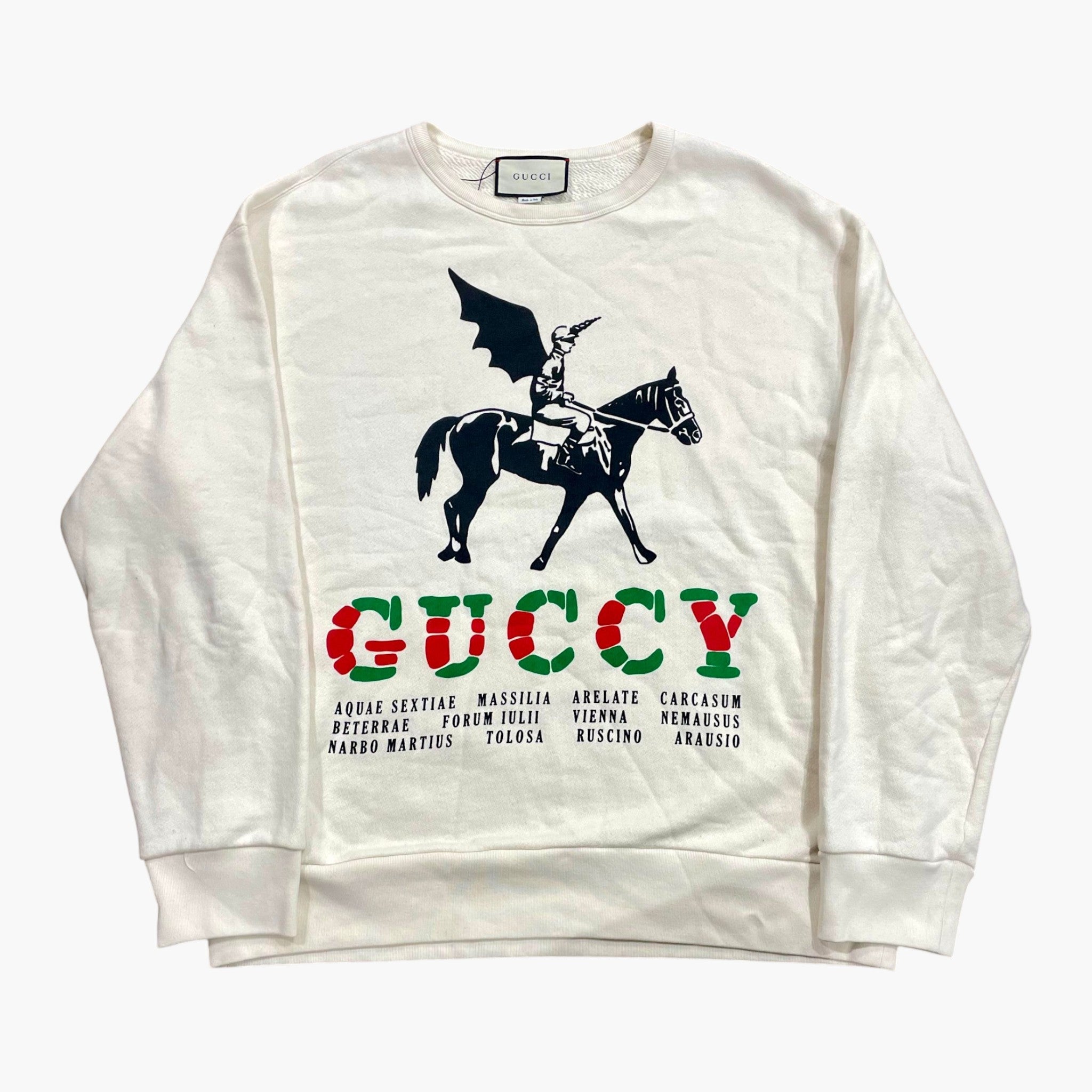 Gucci Pegasus Trainer Cream Crewneck