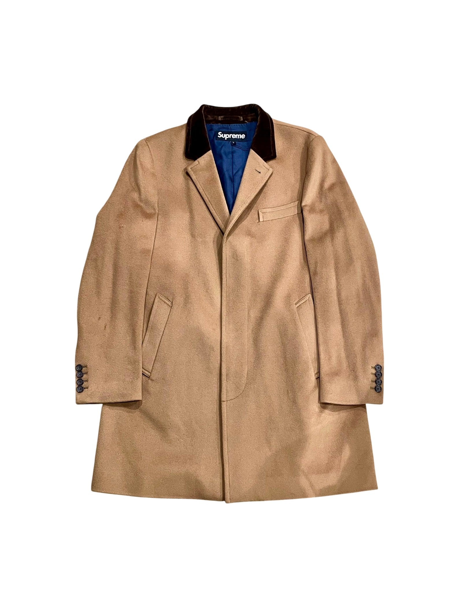 Supreme x Loro Piana Wool Over Tan Coat