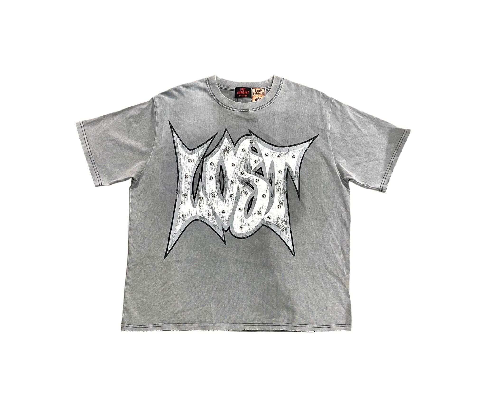 Lost Intricacy "Outline Studded" Grey Tee
