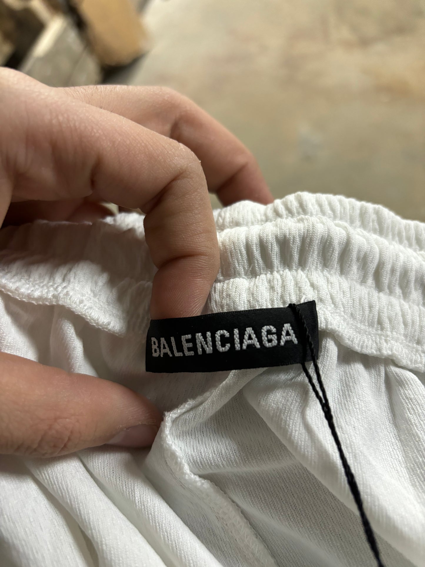 Balenciaga Mesh Shorts White Used Medium