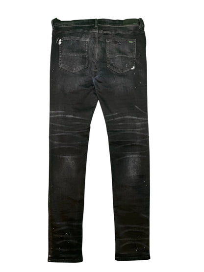 Amiri Brown Plaid Patch Black Jeans