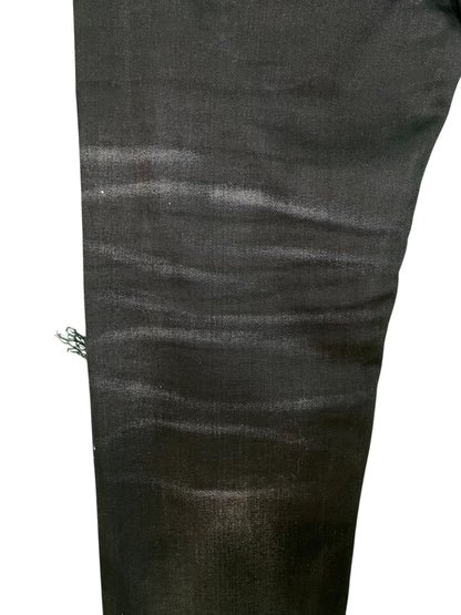 Amiri Brown Plaid Patch Black Jeans
