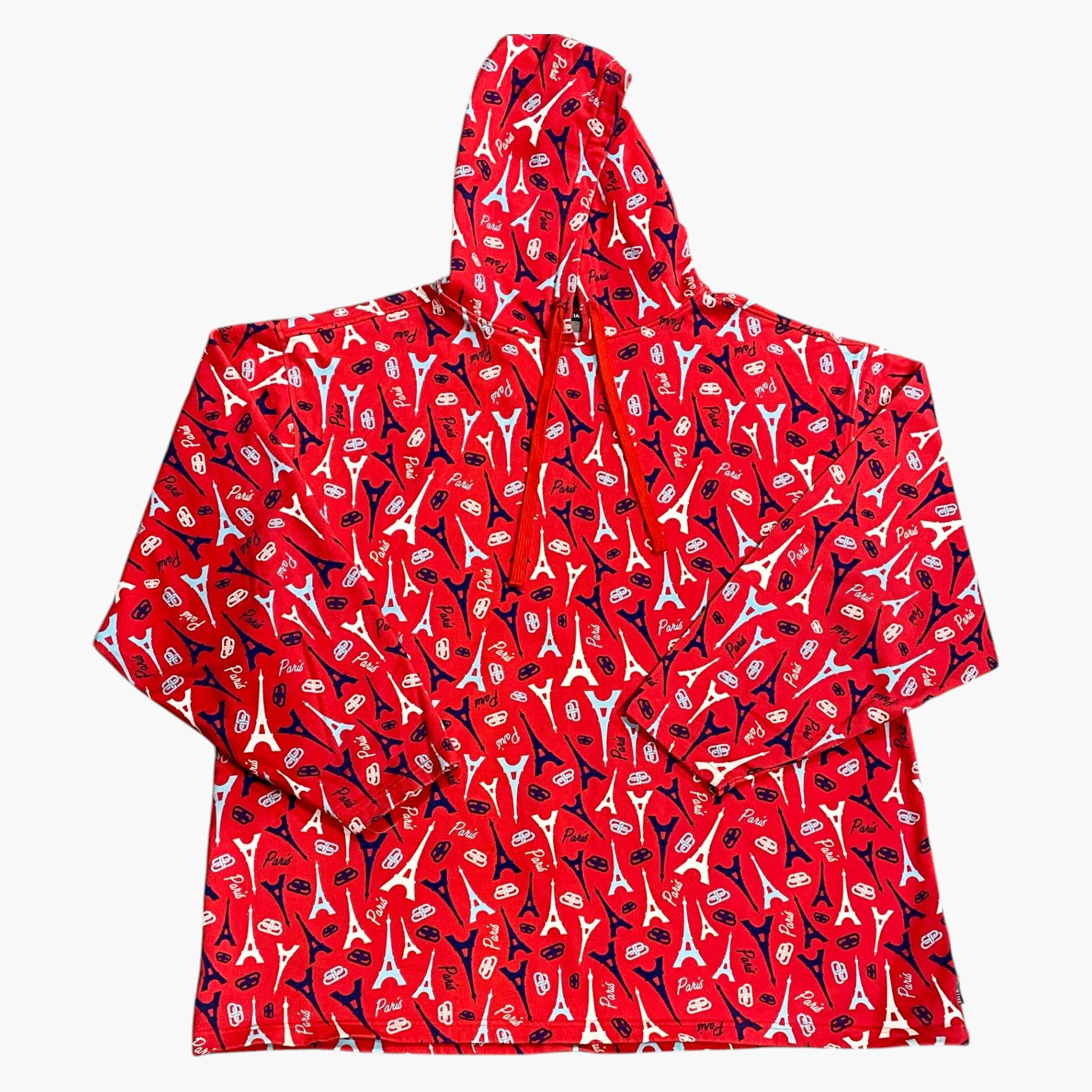 Balenciaga Eiffel Tower Red Hoodie