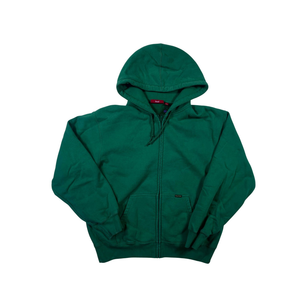 Supreme Small Box Zip Up Green Hoodie