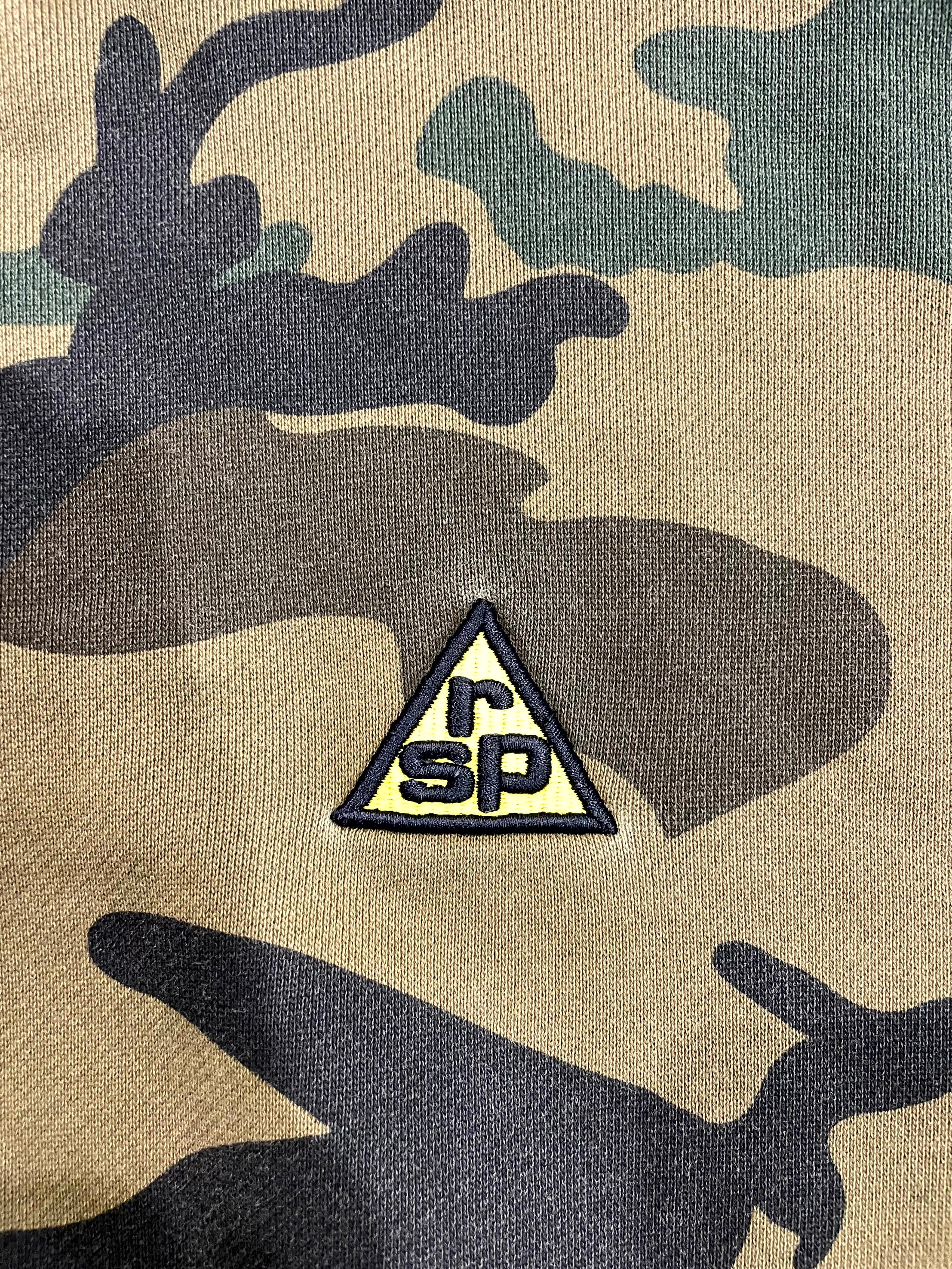GV Gallery Caution Zip Up Camo Yellow Hoodie