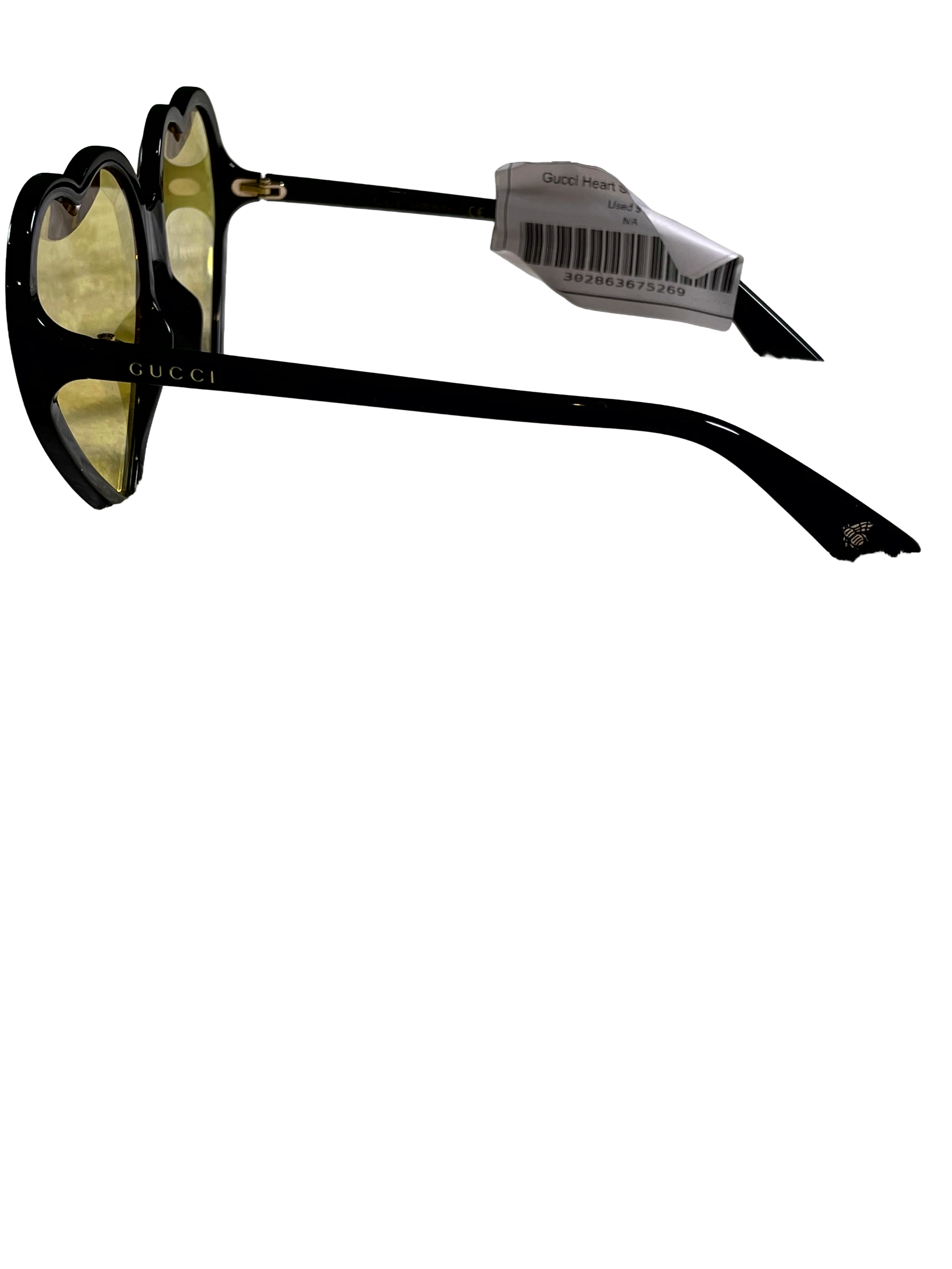 Gucci Heart Shades Black Sunglasses