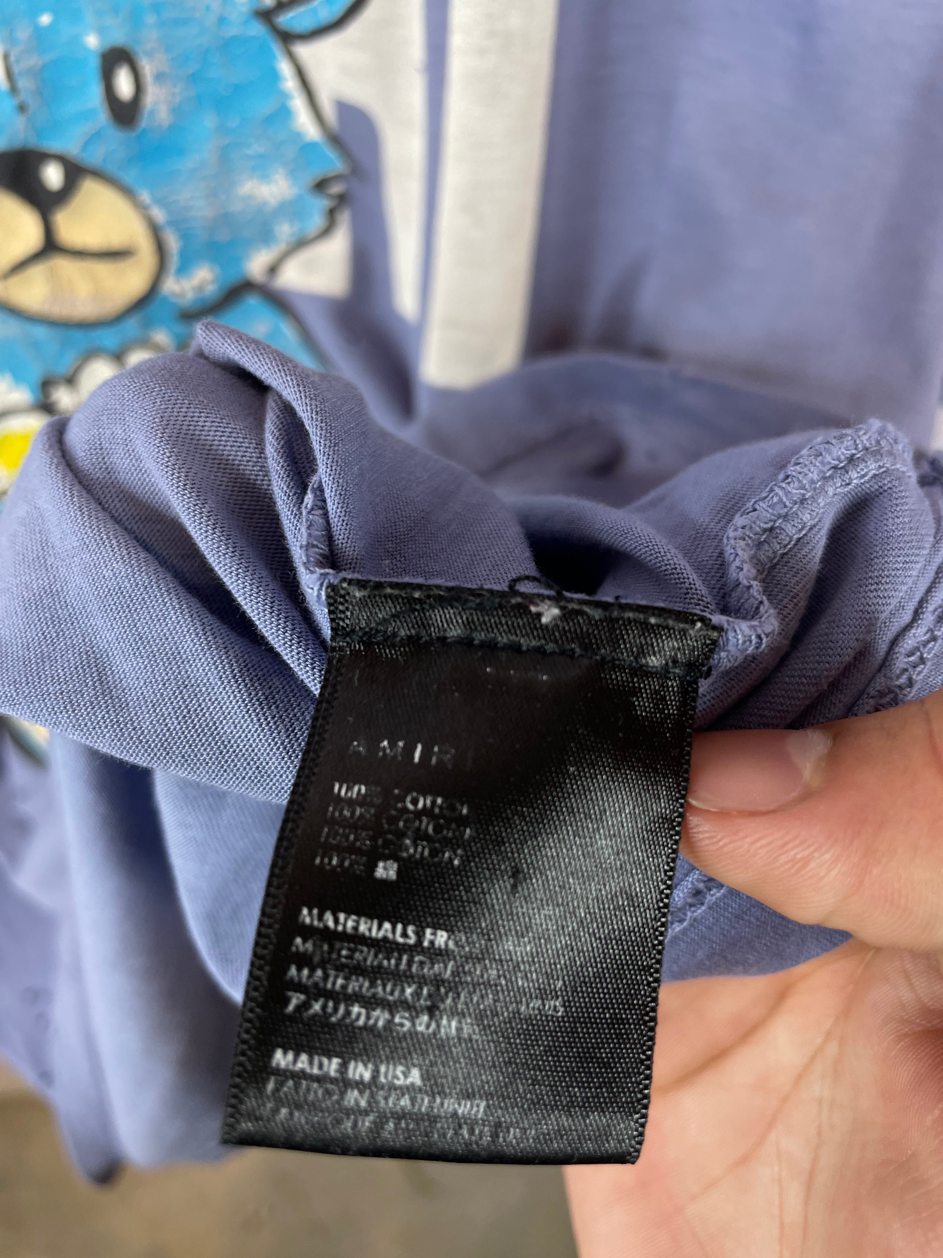 Amiri Teddy Bear Distressed Tee Used Small