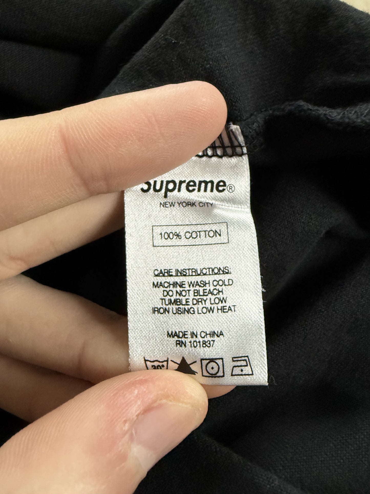 Supreme Neck Logo LS Black Used XL