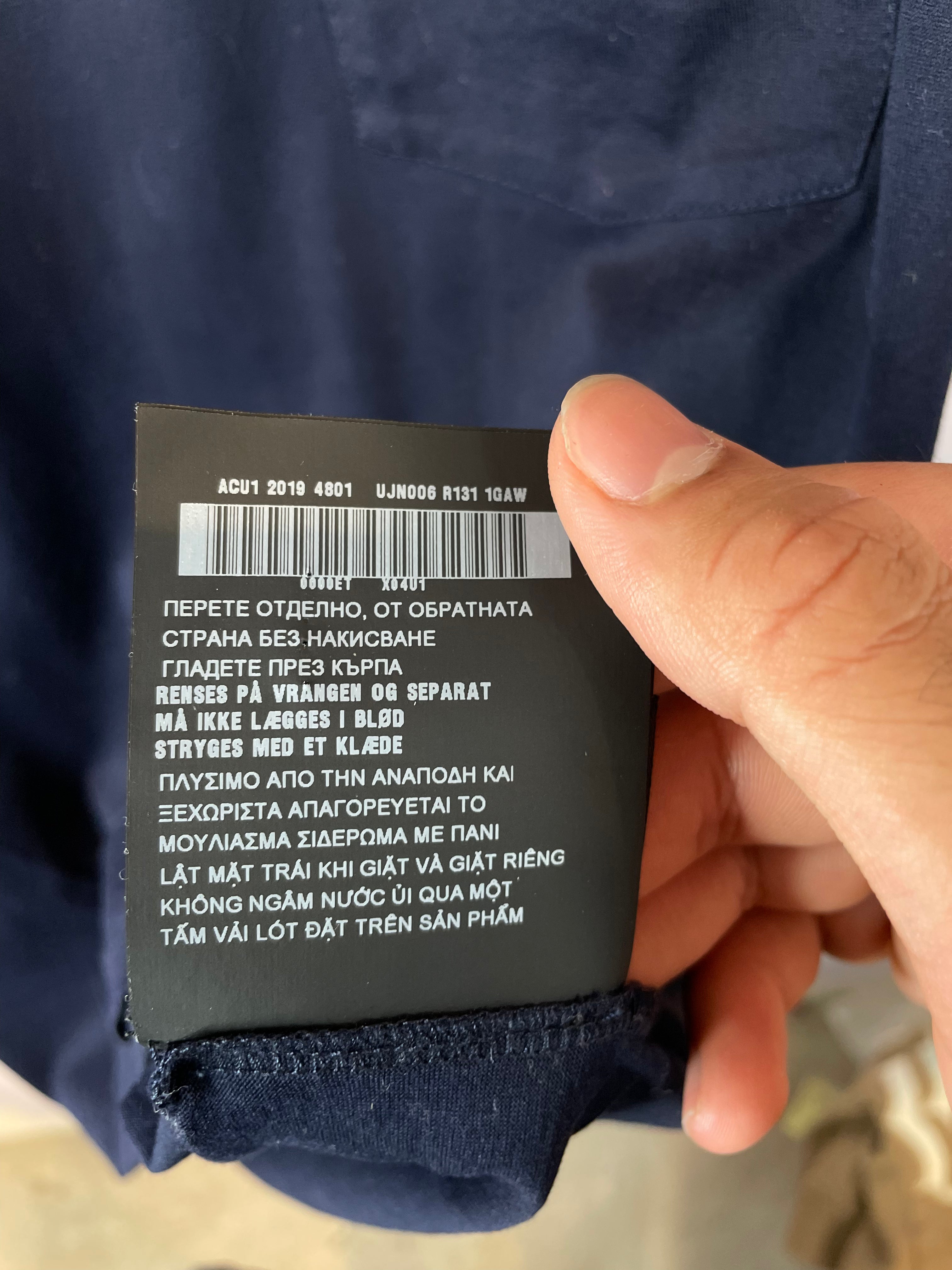 Prada Small Navy Logo Tee Used XL